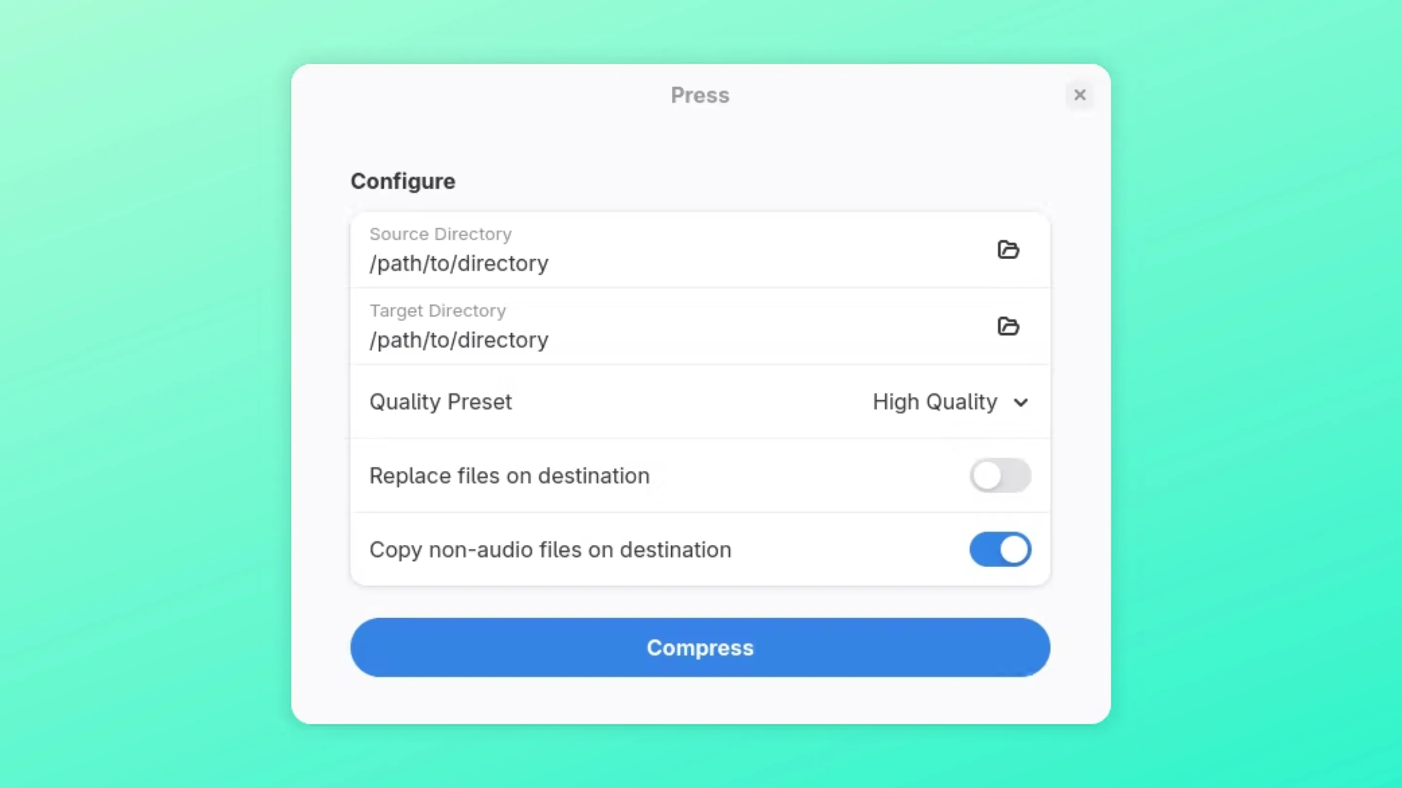 Imagem com a interface do Press