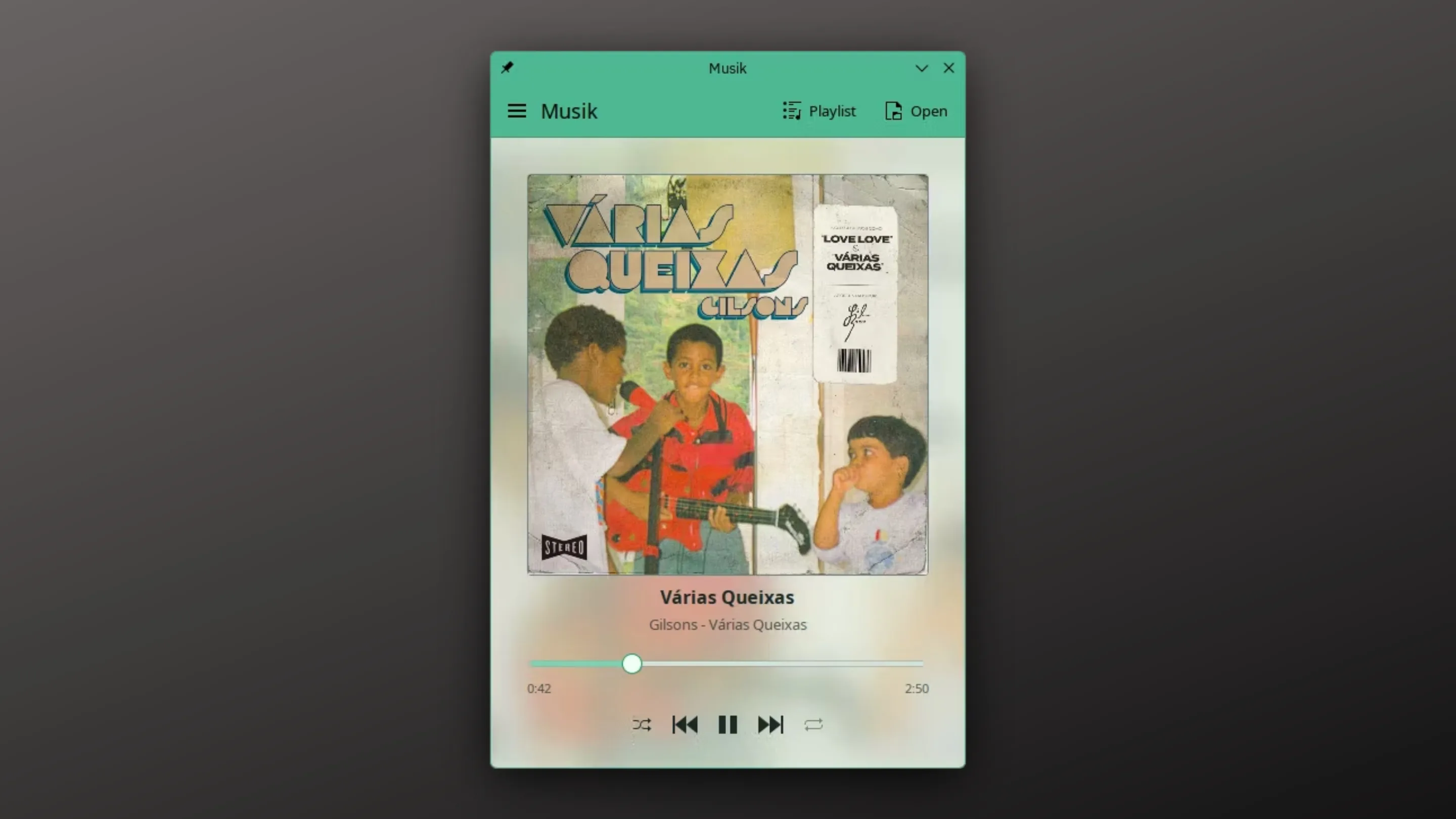 Imagem com a interface do Musik