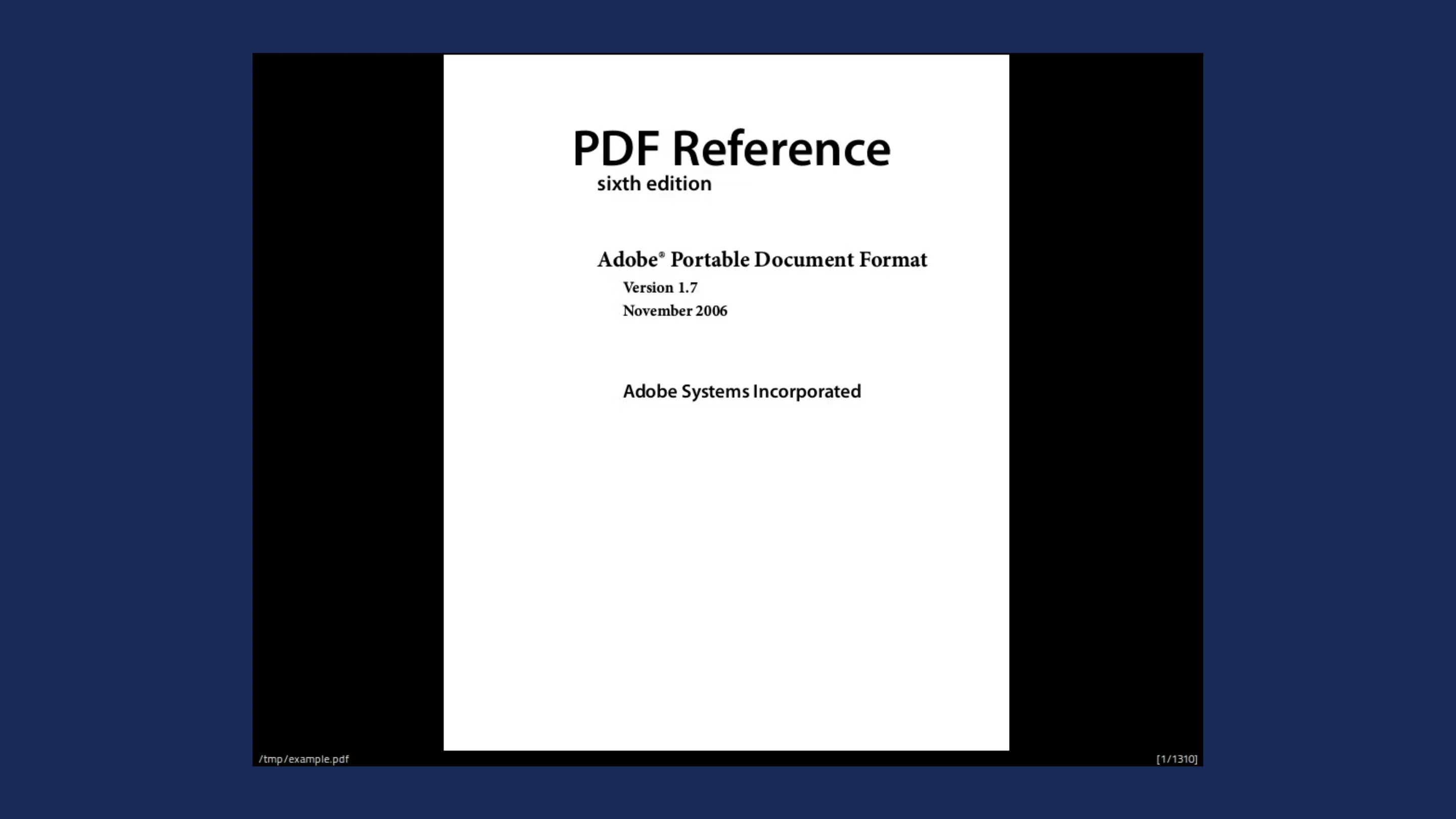 Imagem com a interface do Zathura