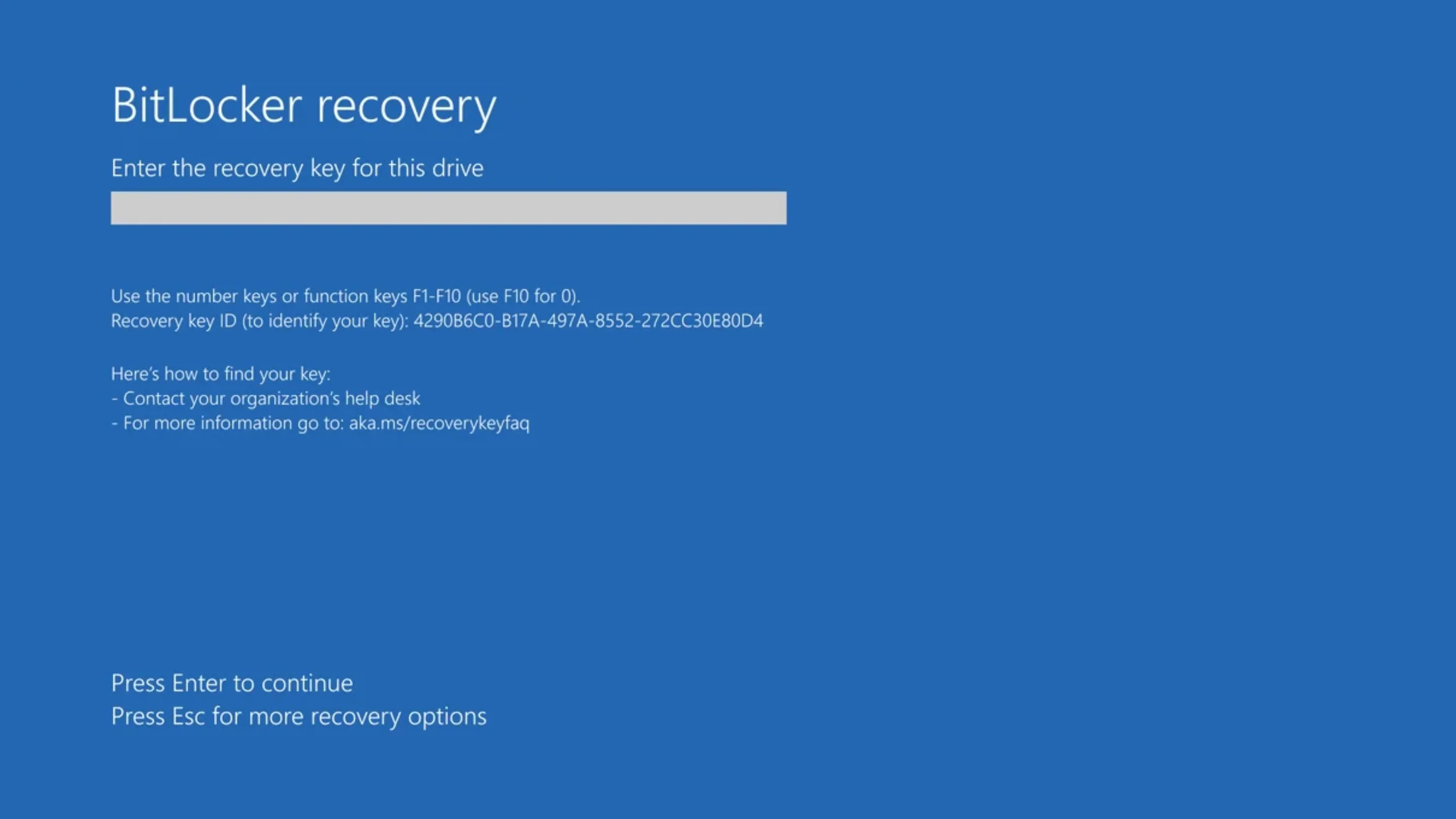 Erro no BitLocker após atualização do Windows Server 2025