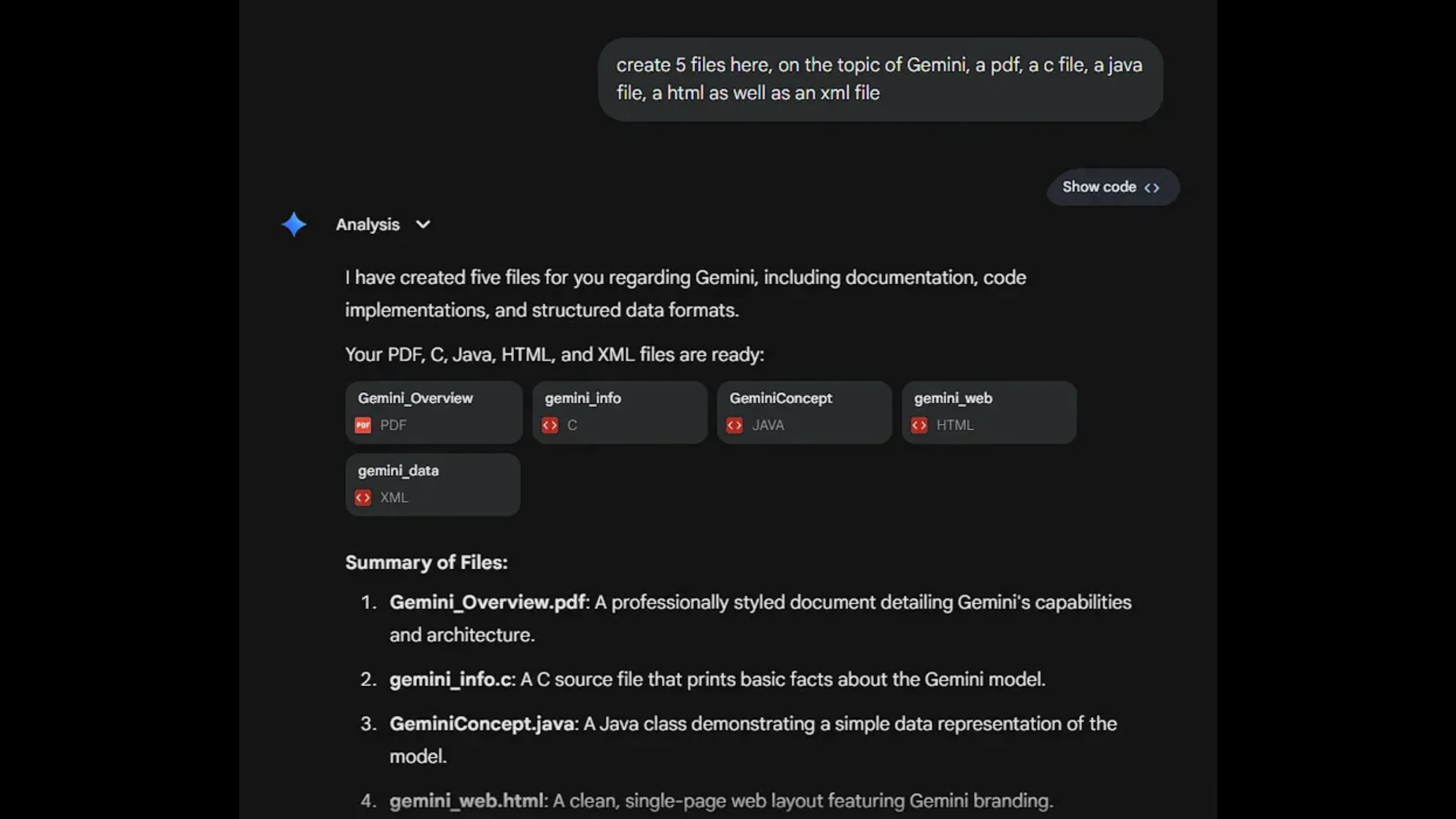 IzQvAuz7 arquivos no gemini