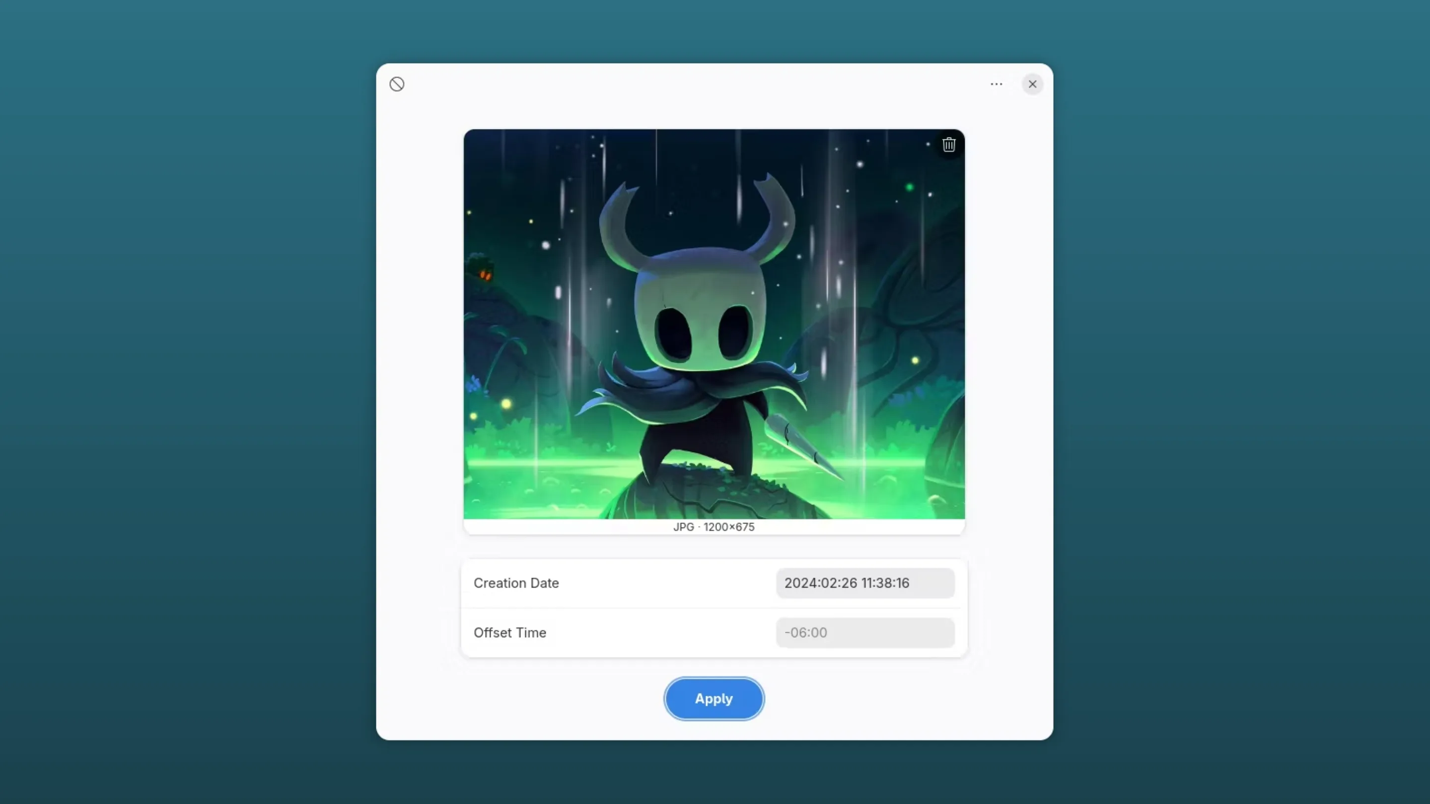 Imagem com a interface do Metamorphosis