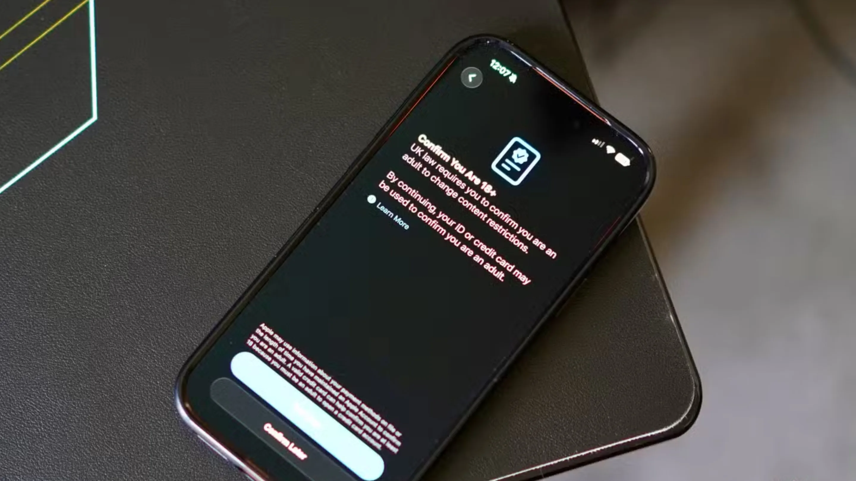 m5mKf3AD verificacao de idade no ios privacidade