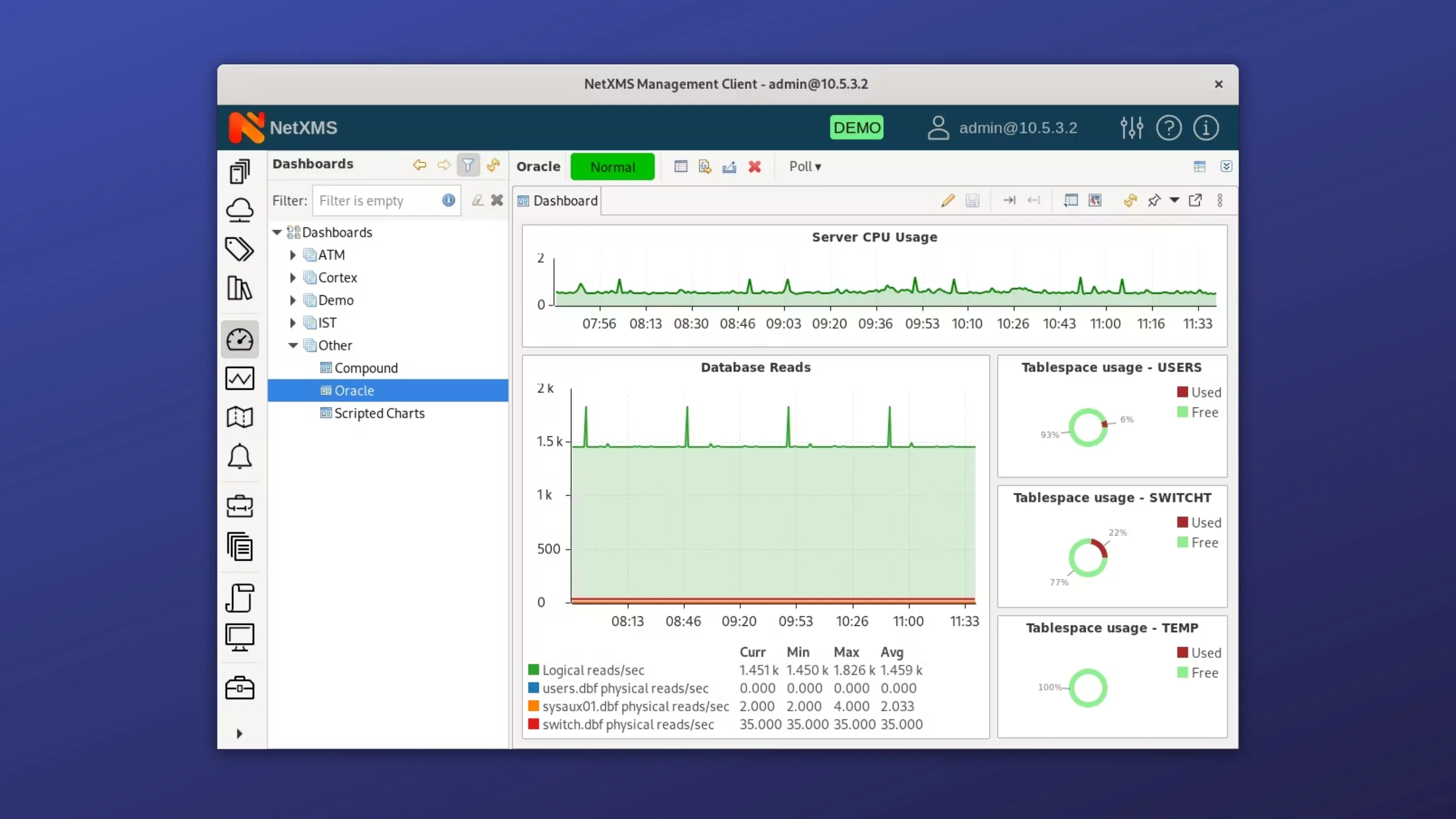 Imagem com a interface do Netxms