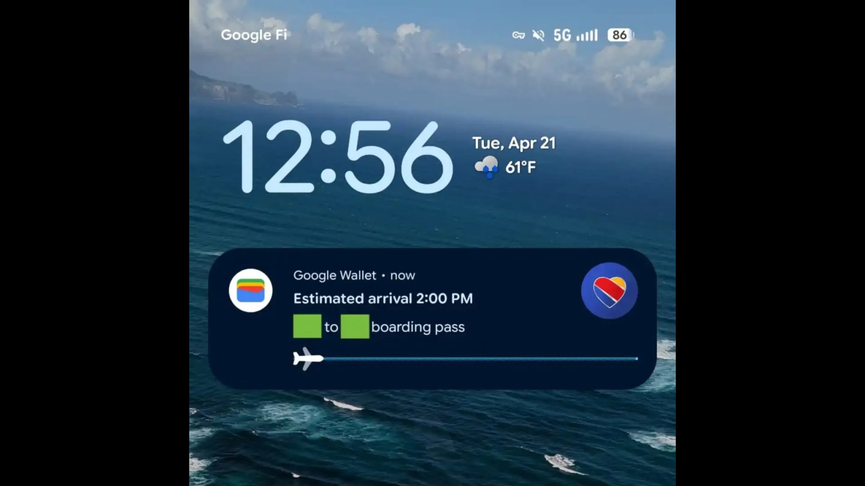 wallet voos tempo real android 16