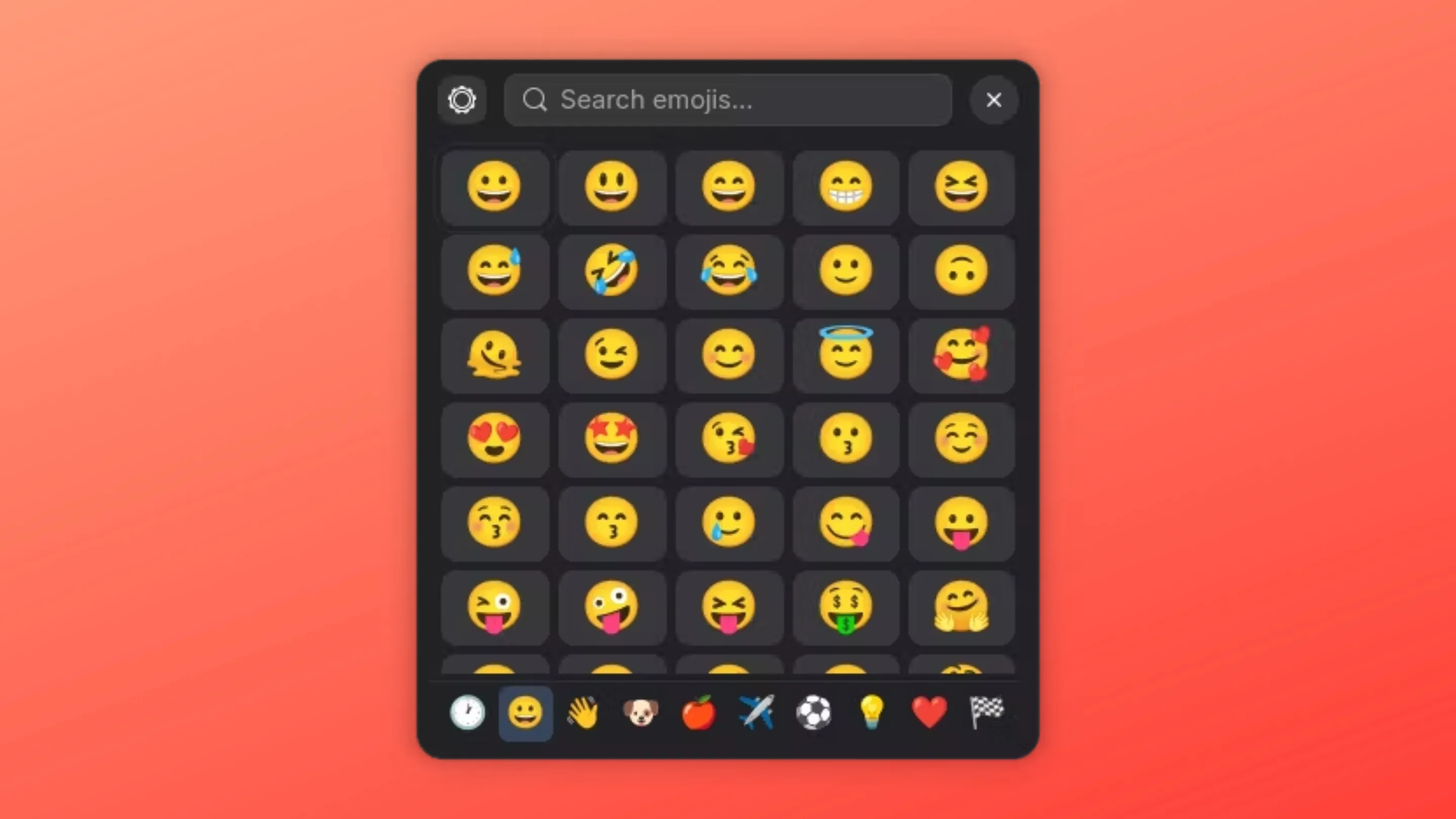 Imagem com a interface do Emojify