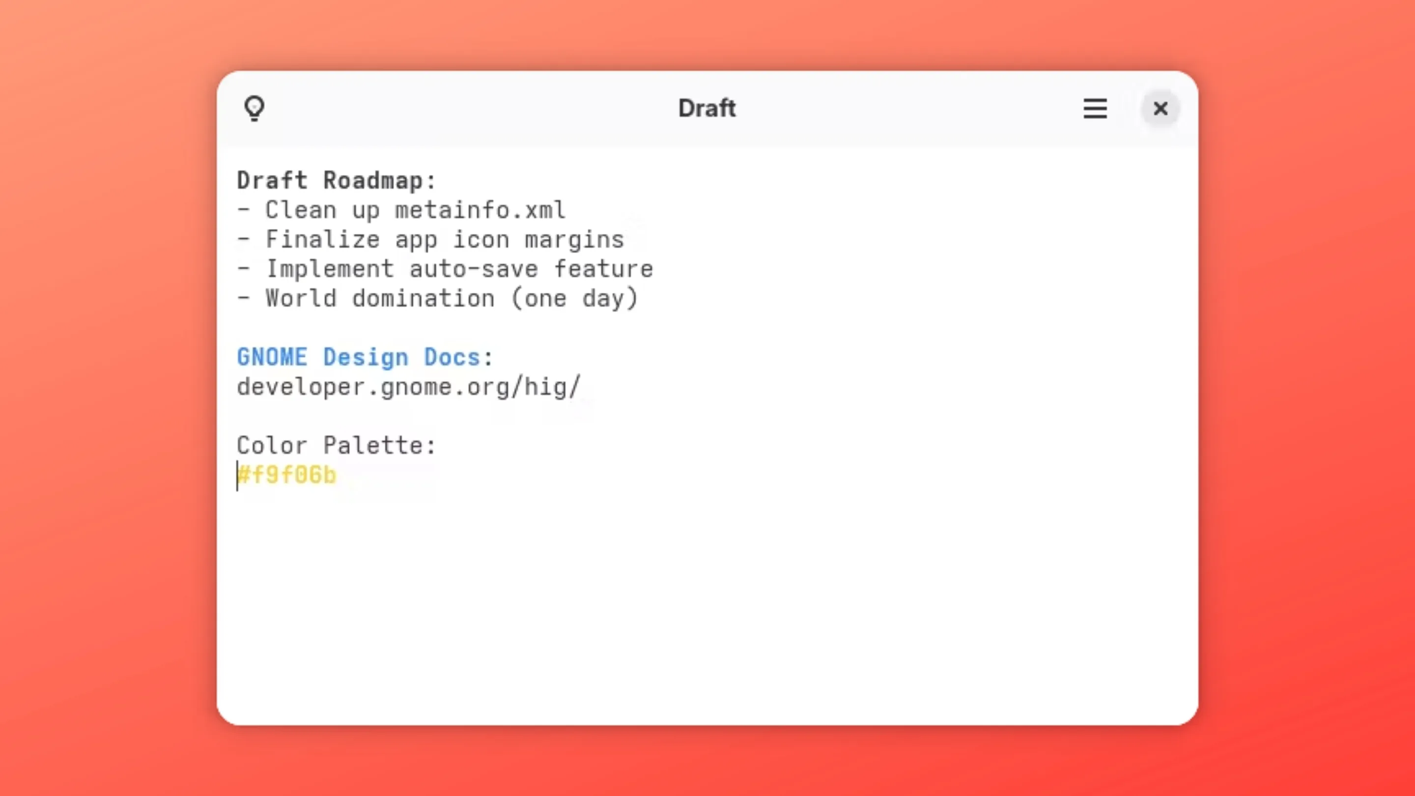 Instale o Draft, um bloco de notas, no Ubuntu, Fedora, Debian e outras distribuições Linux com Flatpak 2 Imagem com a interface do Draft