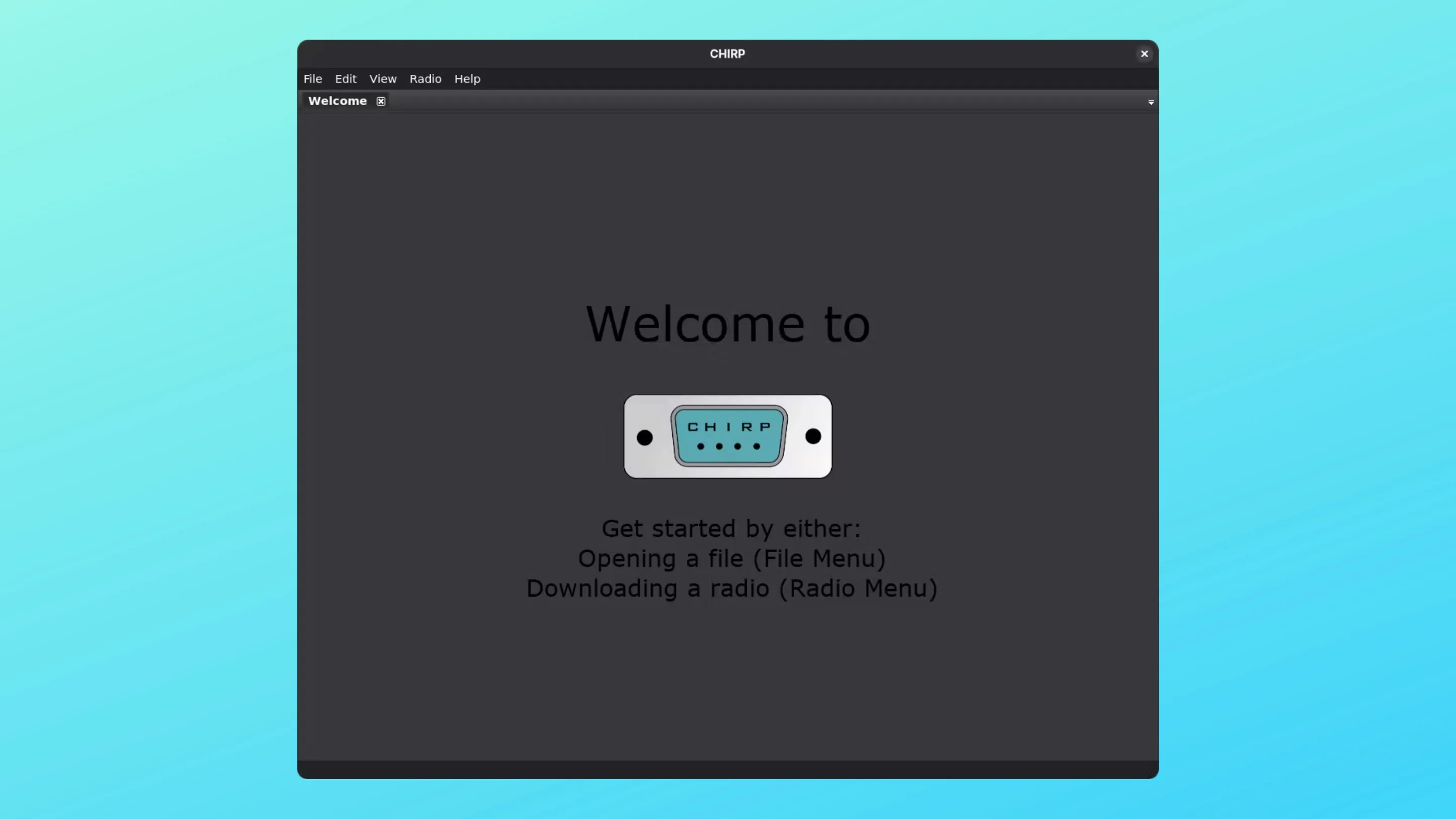 Imagem com a interface do CHIRP