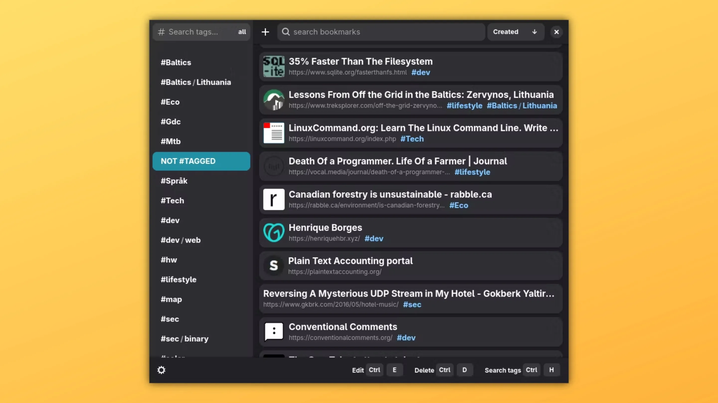 Instale o Marca, um organizador de deeplinks, no Ubuntu, Fedora, Debian e outras distribuições Linux com Flatpak 2 Imagem com a interface do Marca