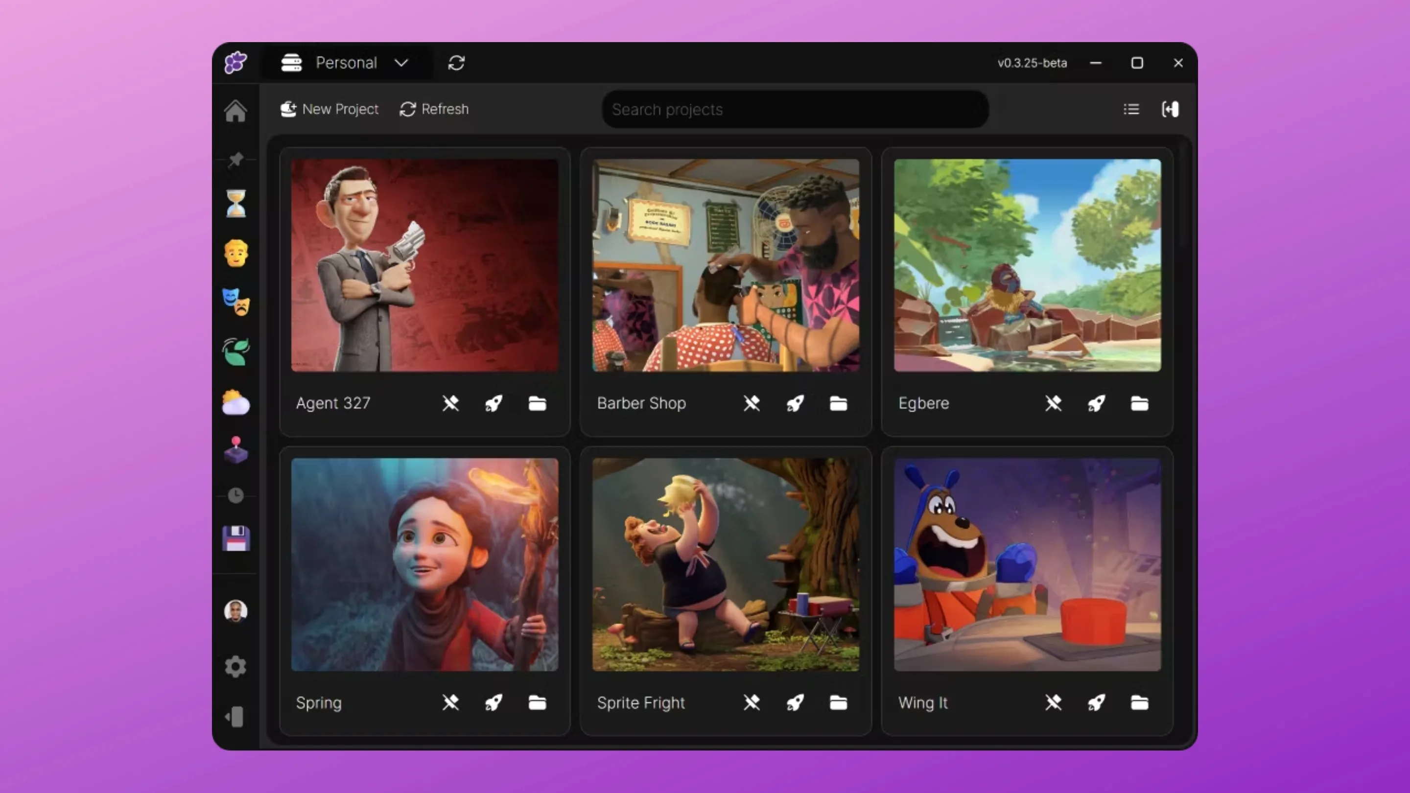 Imagem com a interface do Clustta