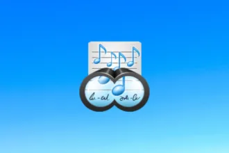 Imagem com a logomarca do Lyrics Finder