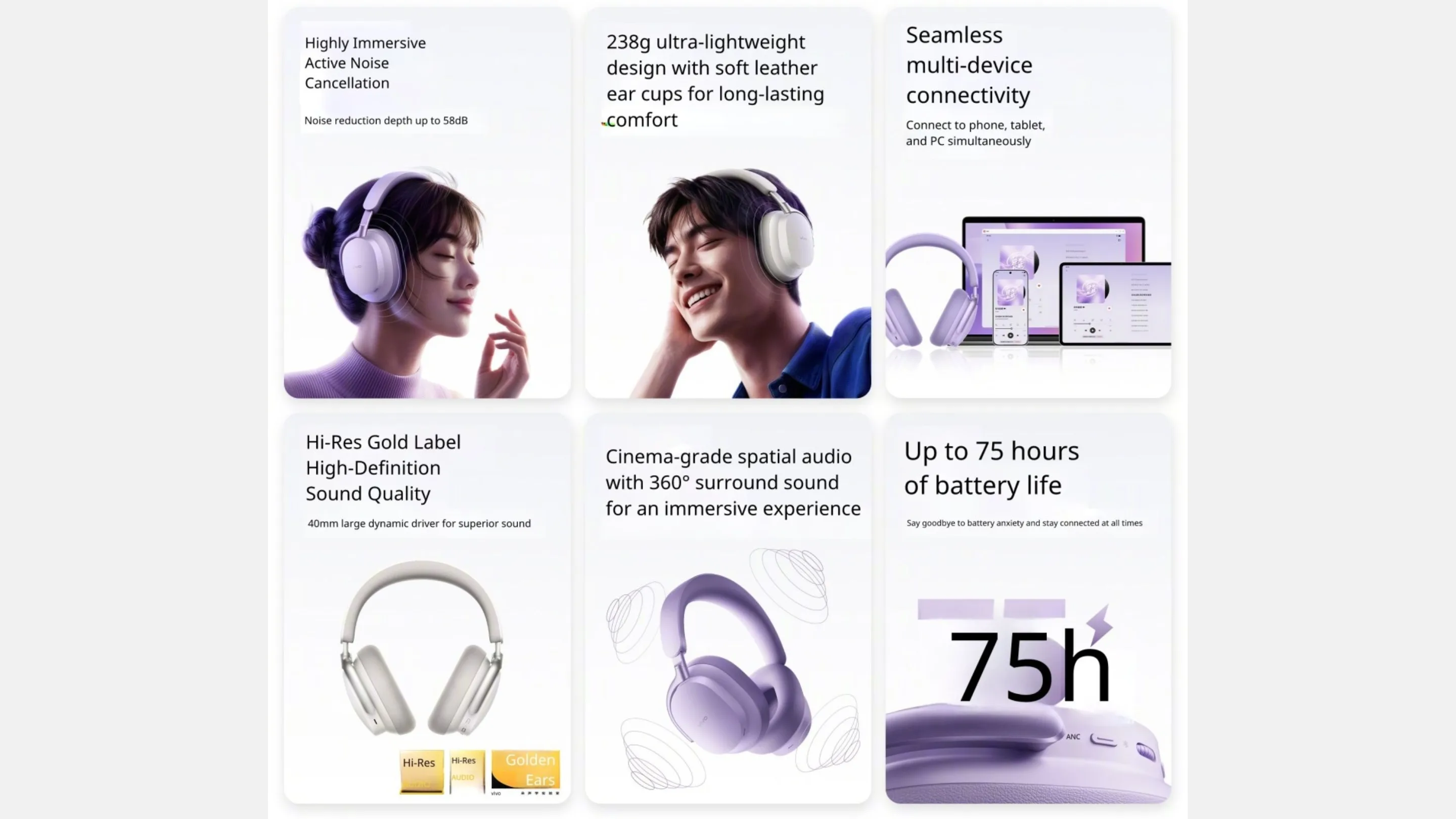 Fones over-ear da vivo chegam com ANC e 75h 2 xSoLkG3z fones de ouvido over ear da vivo