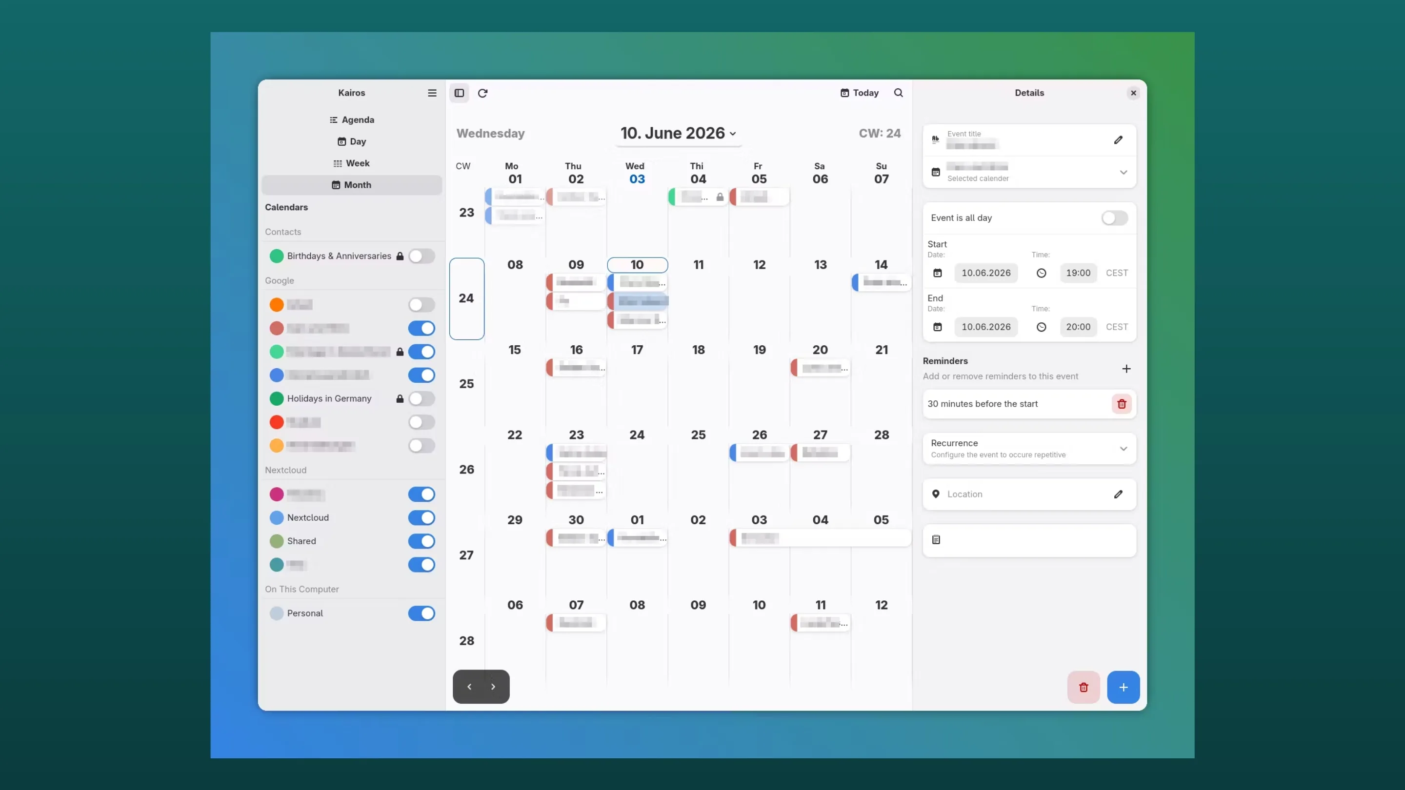 Imagem com a interface do Kairos