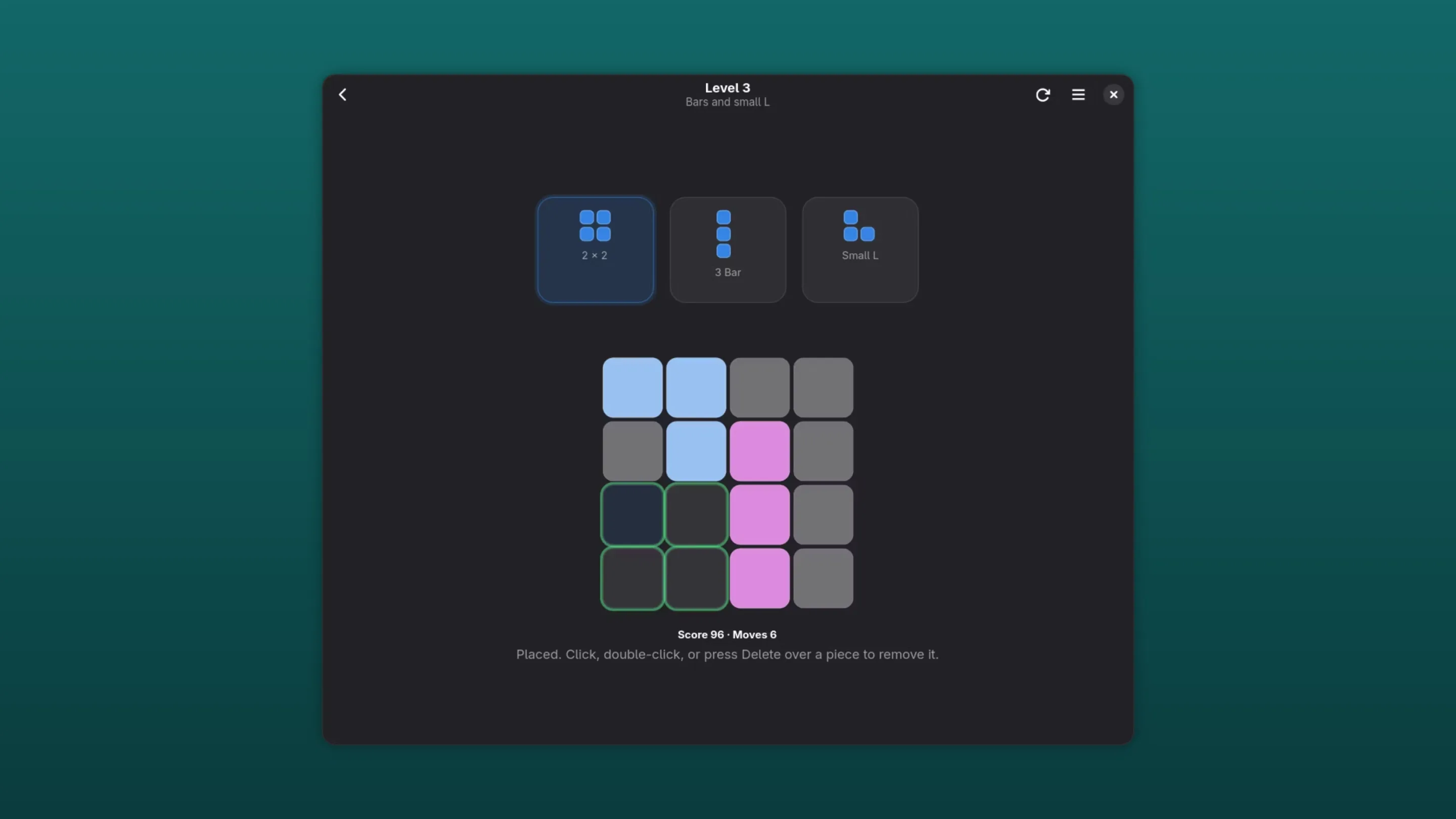 Instale o Shapebound, um jogo de quebra-cabeça, no Ubuntu, Fedora, Debian e outras distribuições Linux com Flatpak 2 Imagem com a interface do Shapebound