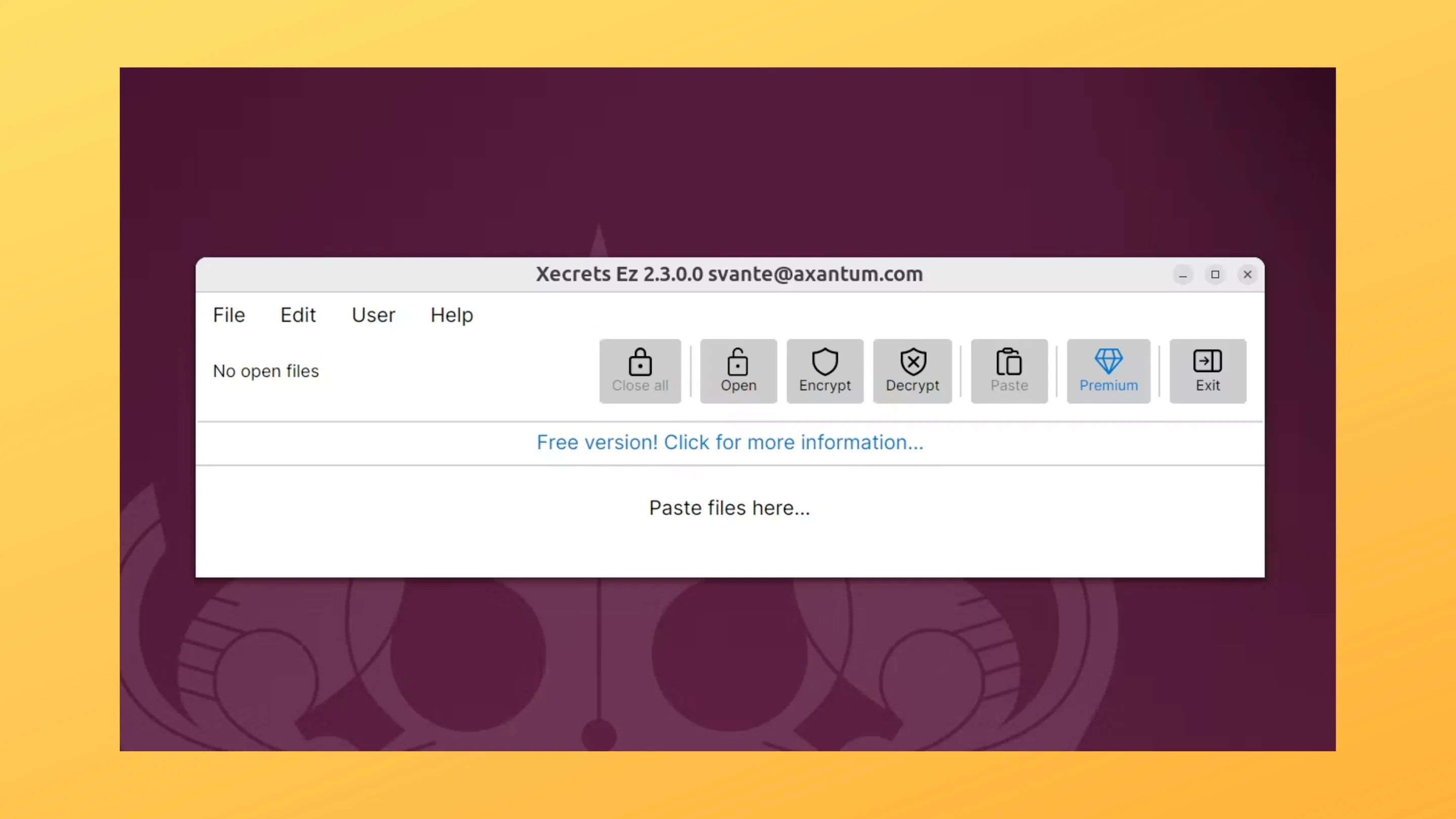 Instale o Xecrets Ez, um criptografador de arquivos, no Ubuntu, Fedora, Debian e outras distribuições Linux com Flatpak 2 Imagem com a interface do Xecretz EZ