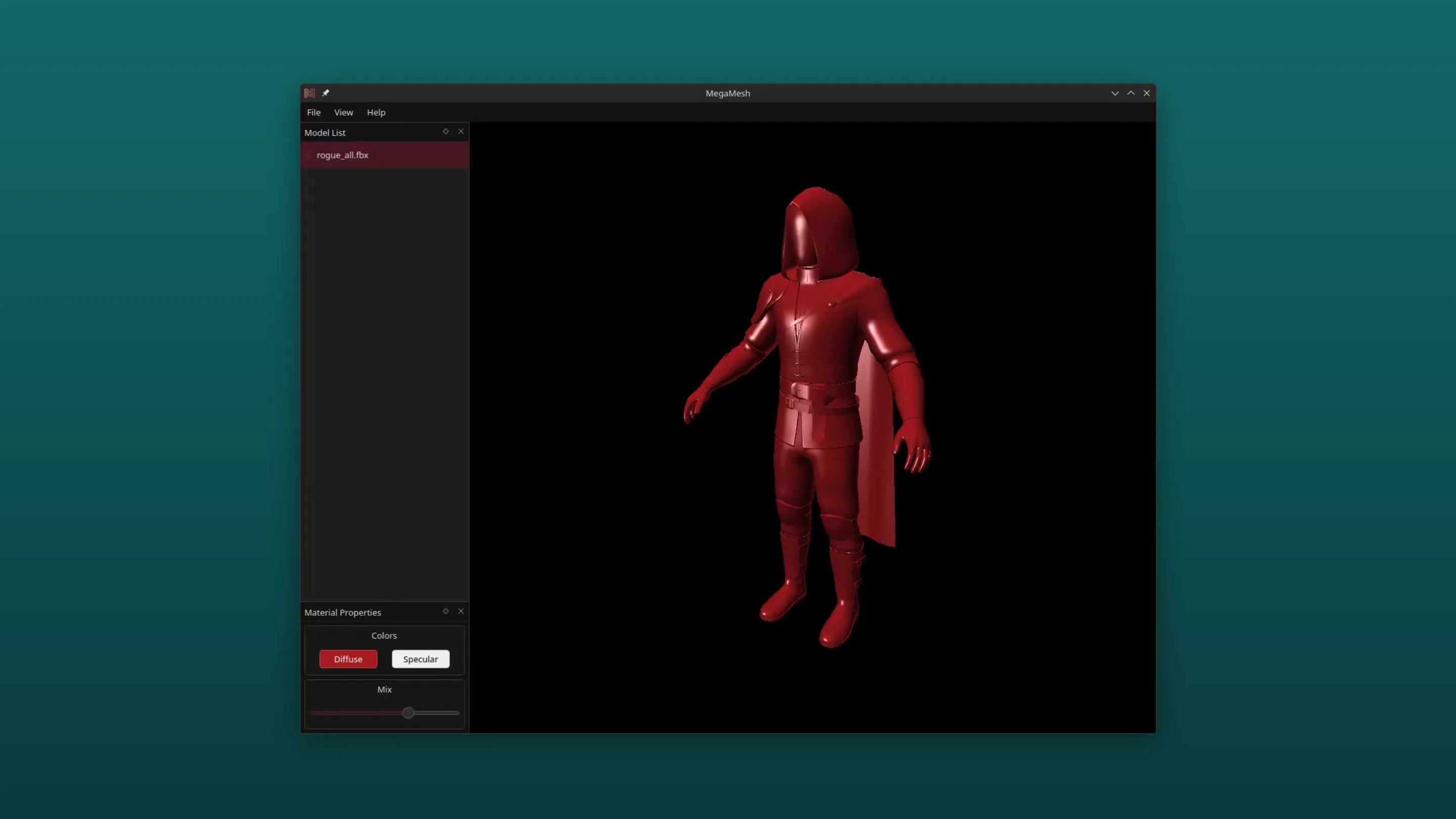 Instale o MegaMesh, um visualizador de modelos 3D, no Ubuntu, Fedora, Debian e outras distribuições Linux com Flatpak 2 Imagem com a interface do MegaMesh