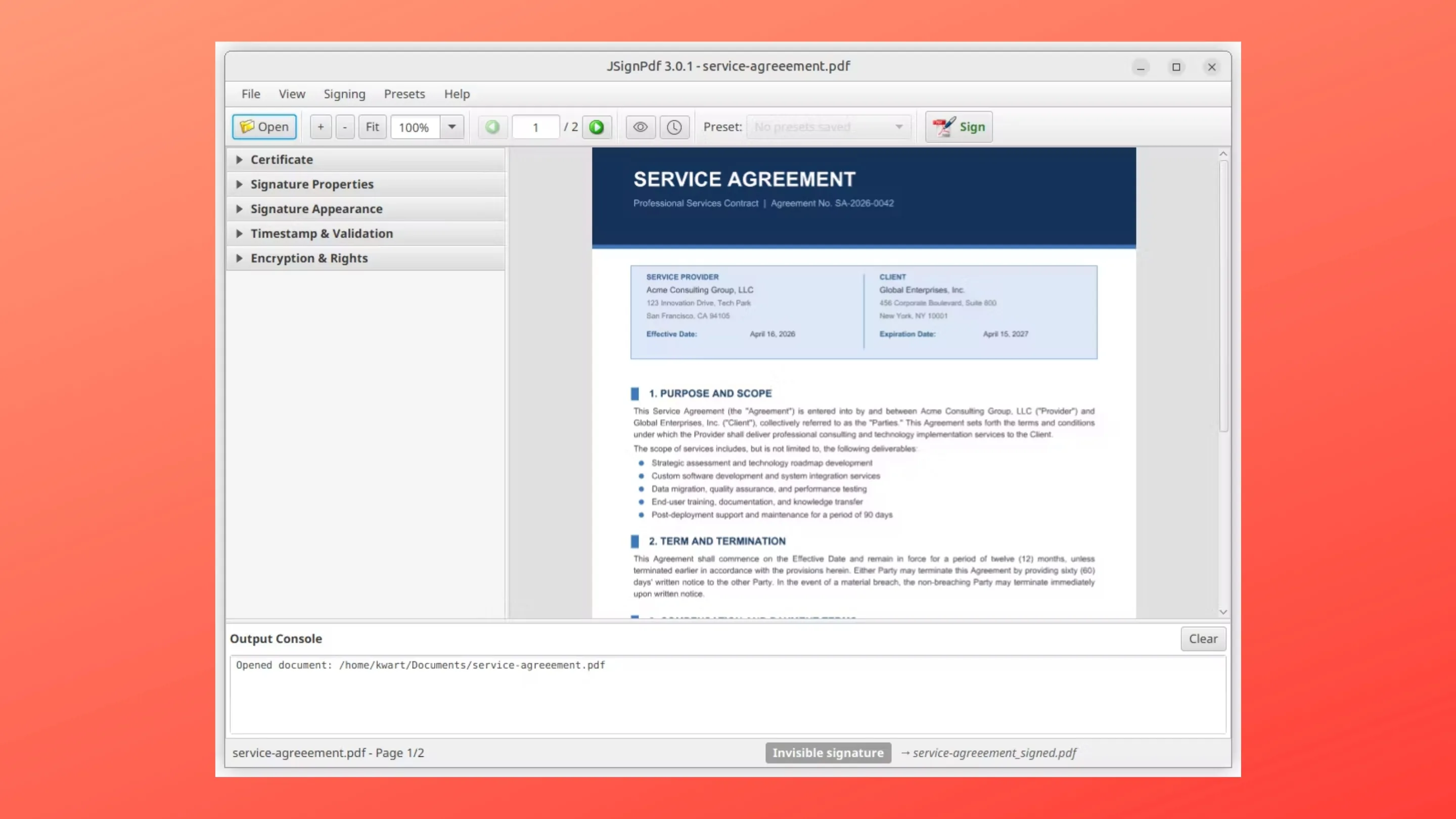Instale o JSignPdf, um adicionador de assinaturas a PDFs, no Ubuntu, Fedora, Debian e outras distribuições Linux com Flatpak 2 Imagem com a interface do JSingPDF