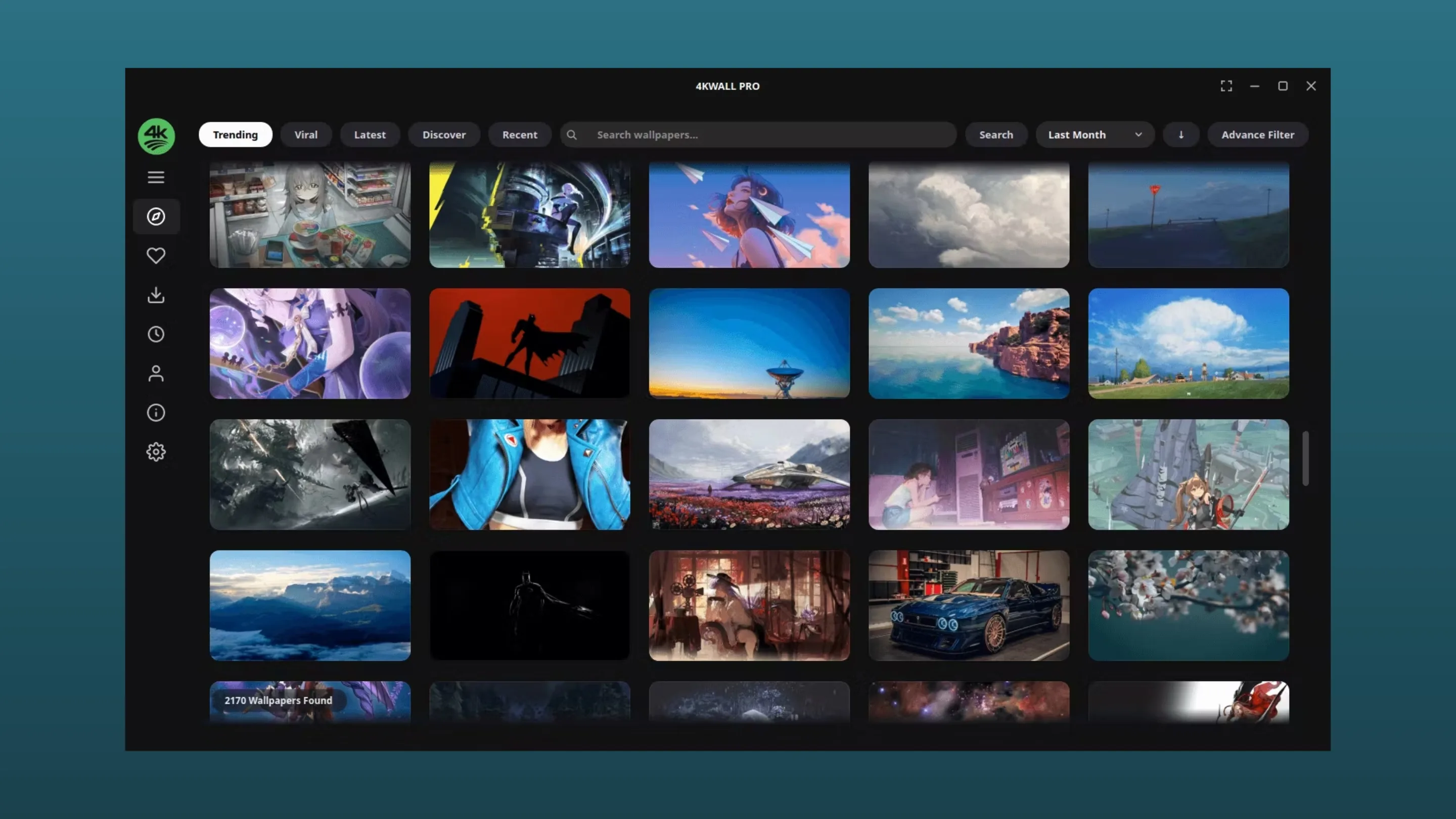 Imagem com a interface do 4KWALL