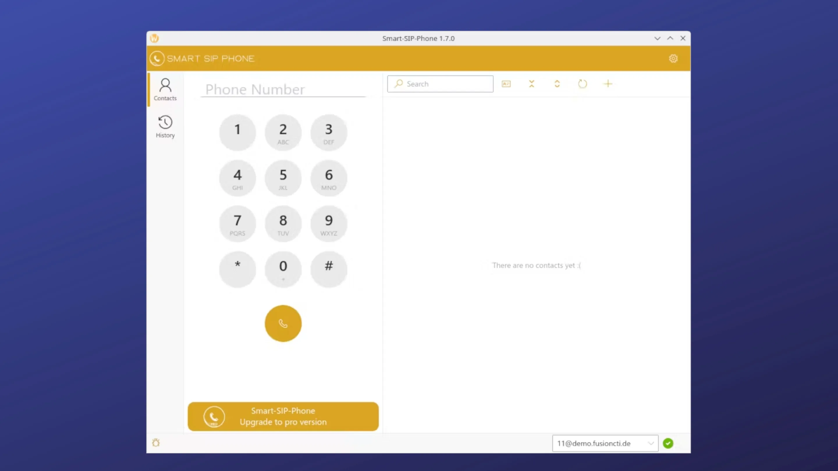 Instale o Smart-SIP-Phone, um cliente SIP, no Ubuntu, Fedora, Debian e outras distribuições Linux com Flatpak 2 Imagem com a interface do Smart SIP
