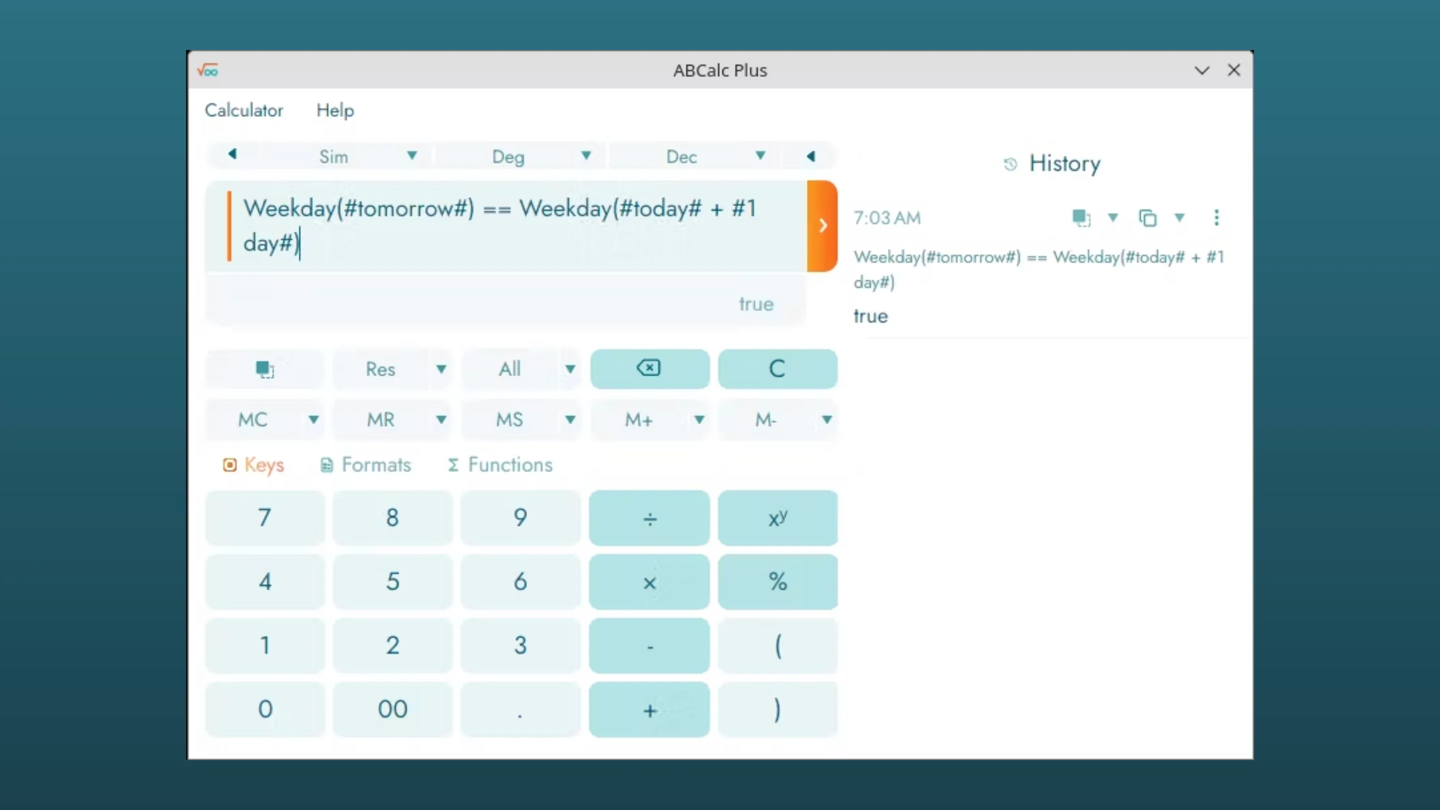 Instale o ABCalc Plus, uma calculadora programável, no Ubuntu, Fedora, Debian e outras distribuições Linux com Flatpak 2 Imagem com a interface do ABCalc Plus