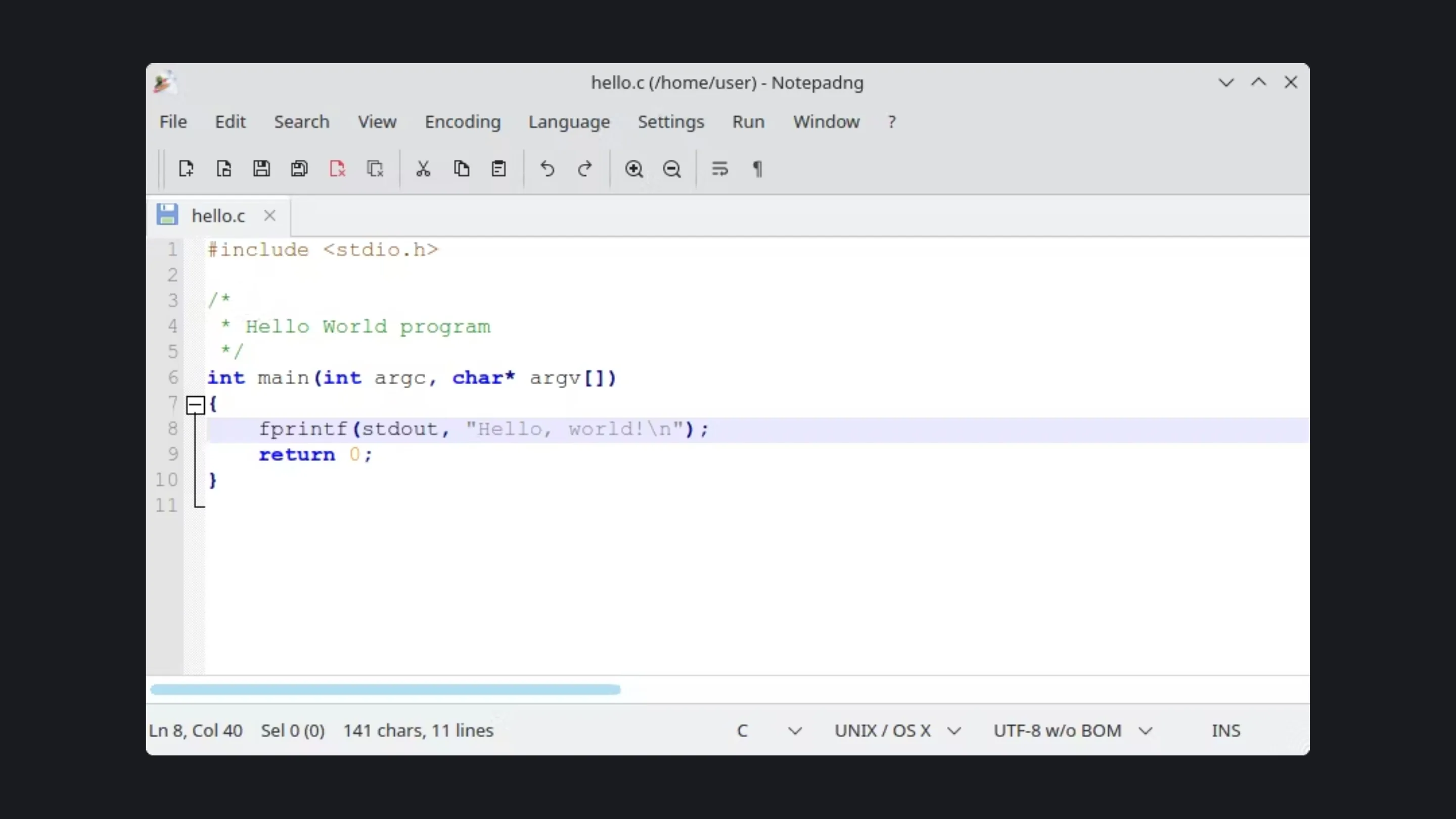 Instale o Notepadng, um editor semelhante ao Notepad++, no Ubuntu, Fedora, Debian e outras distribuições Linux com Flatpak 2 Imagem com a interface do Notepadng