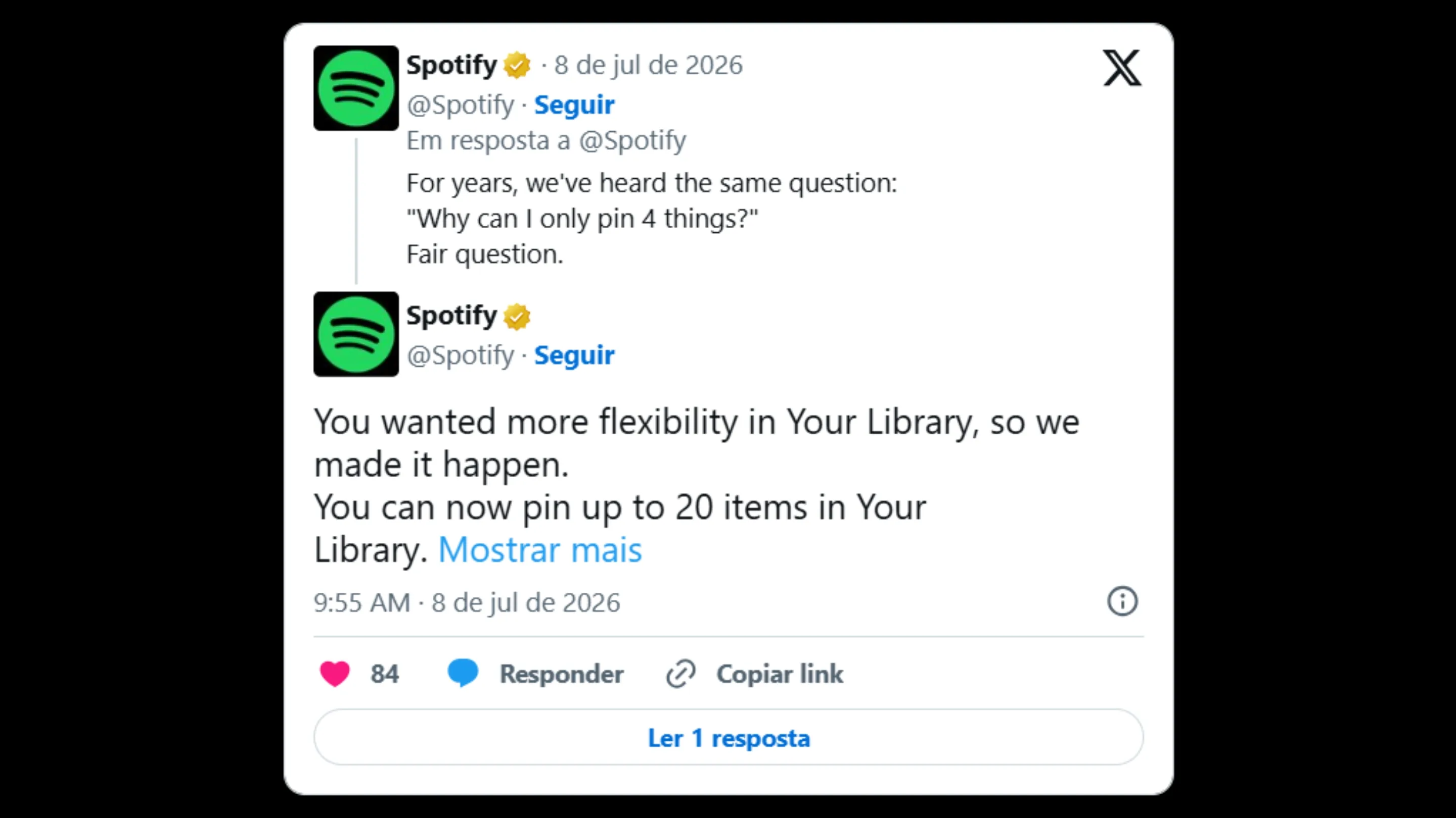 Fixar músicas no Spotify agora permite até 20 itens 2 Le7cwgys fixar musicas no spotify 20 itens