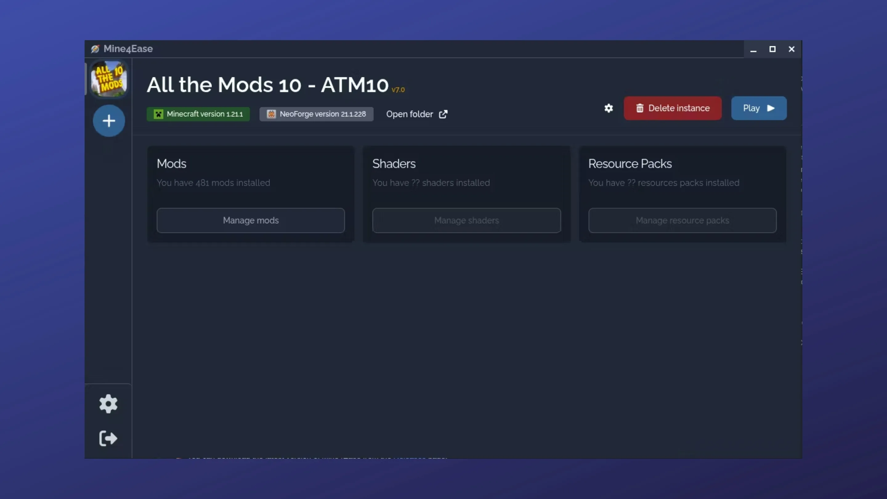 Instale o Mine4Ease, um iniciador de Minecraft, no Ubuntu, Fedora, Debian e outras distribuições Linux com Flatpak 2 Imagem com a interface do Mine4ease