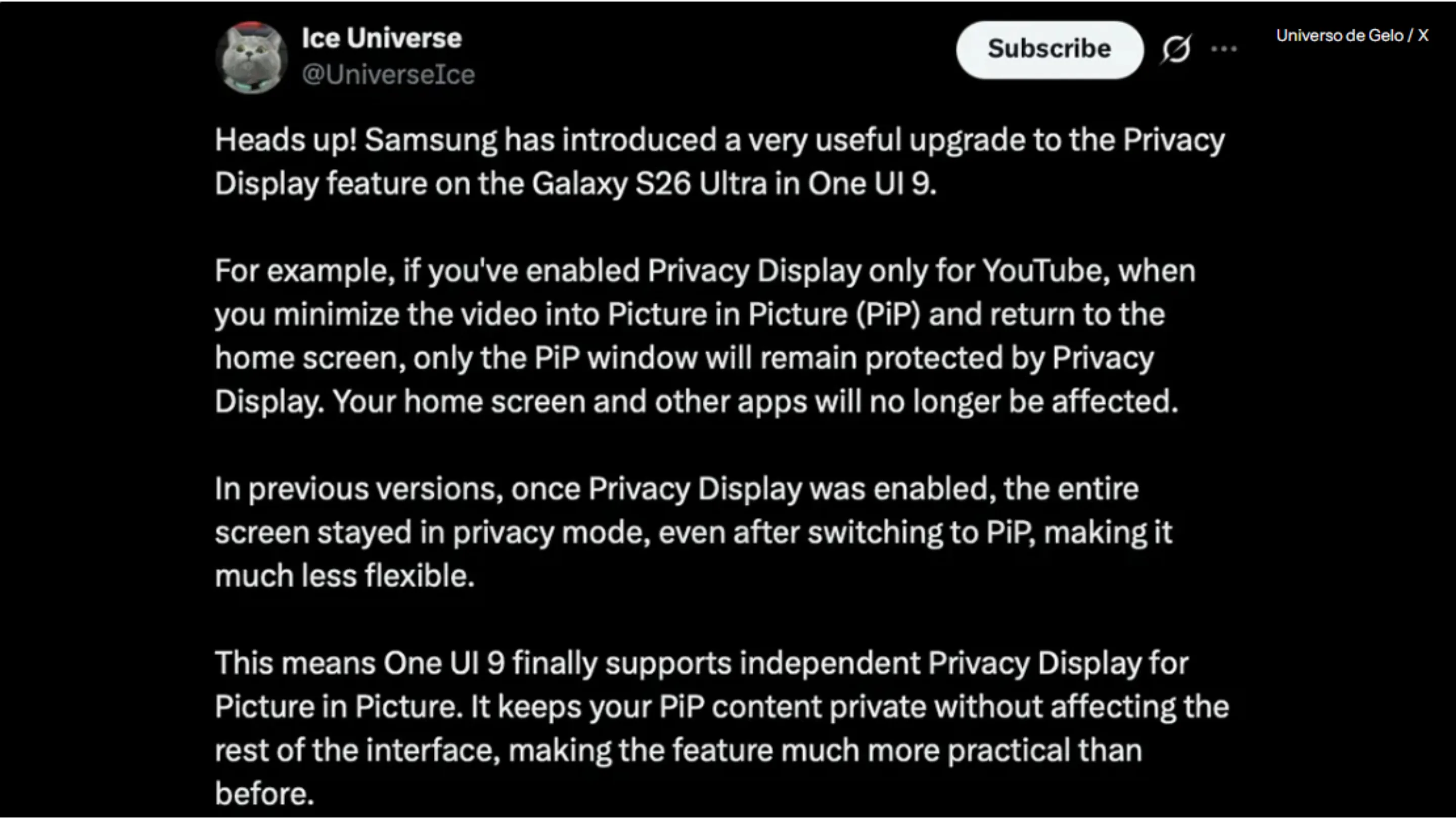 One UI 9 melhora a Tela de Privacidade do Galaxy S26 Ultra 2 RMBUW7wG tela privacidade galaxy s26 ultra one ui 9