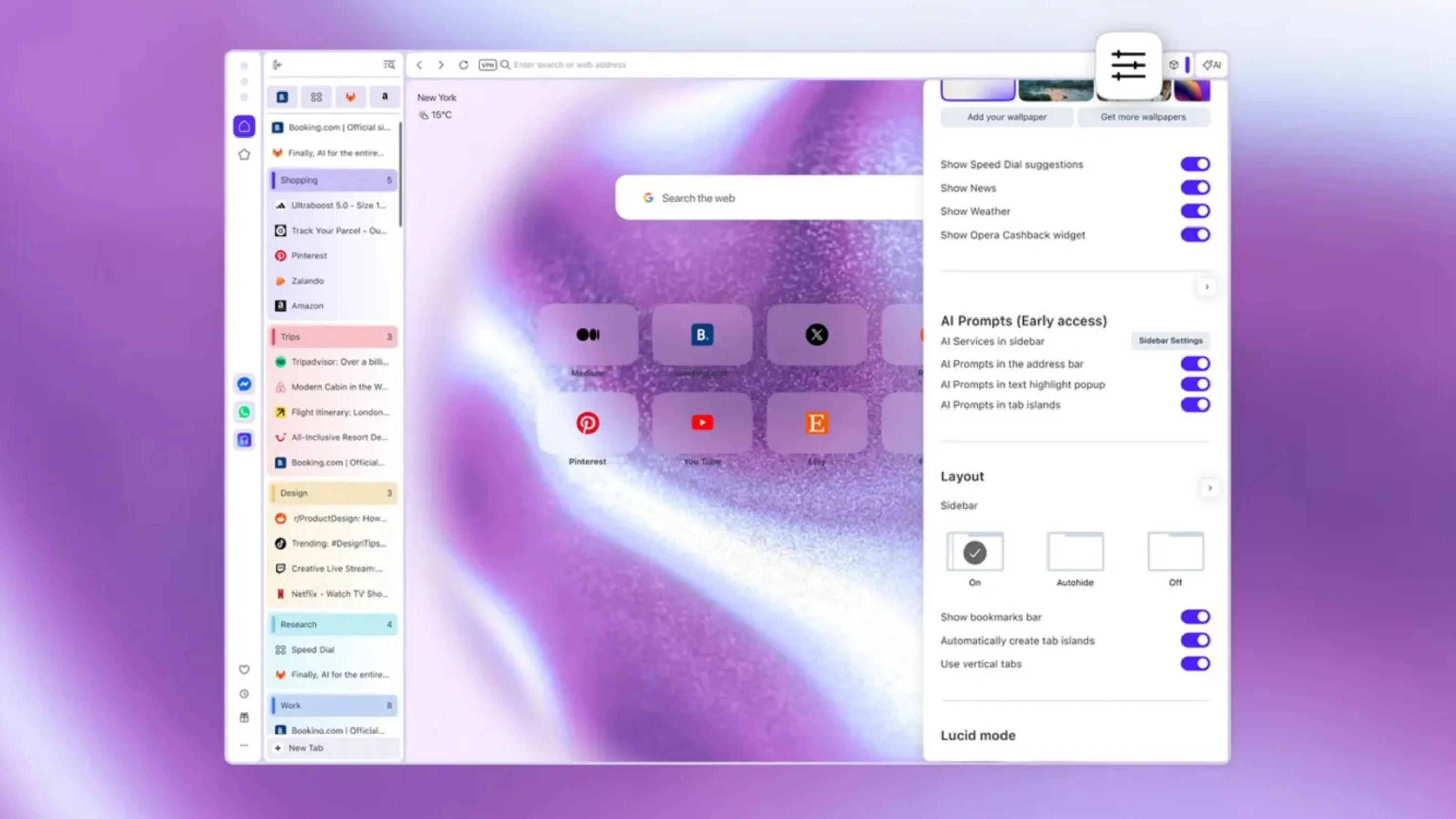 Opera One recebe abas verticais e Google Lens expandido 2 jeGtTq9N opera one abas verticais google lens