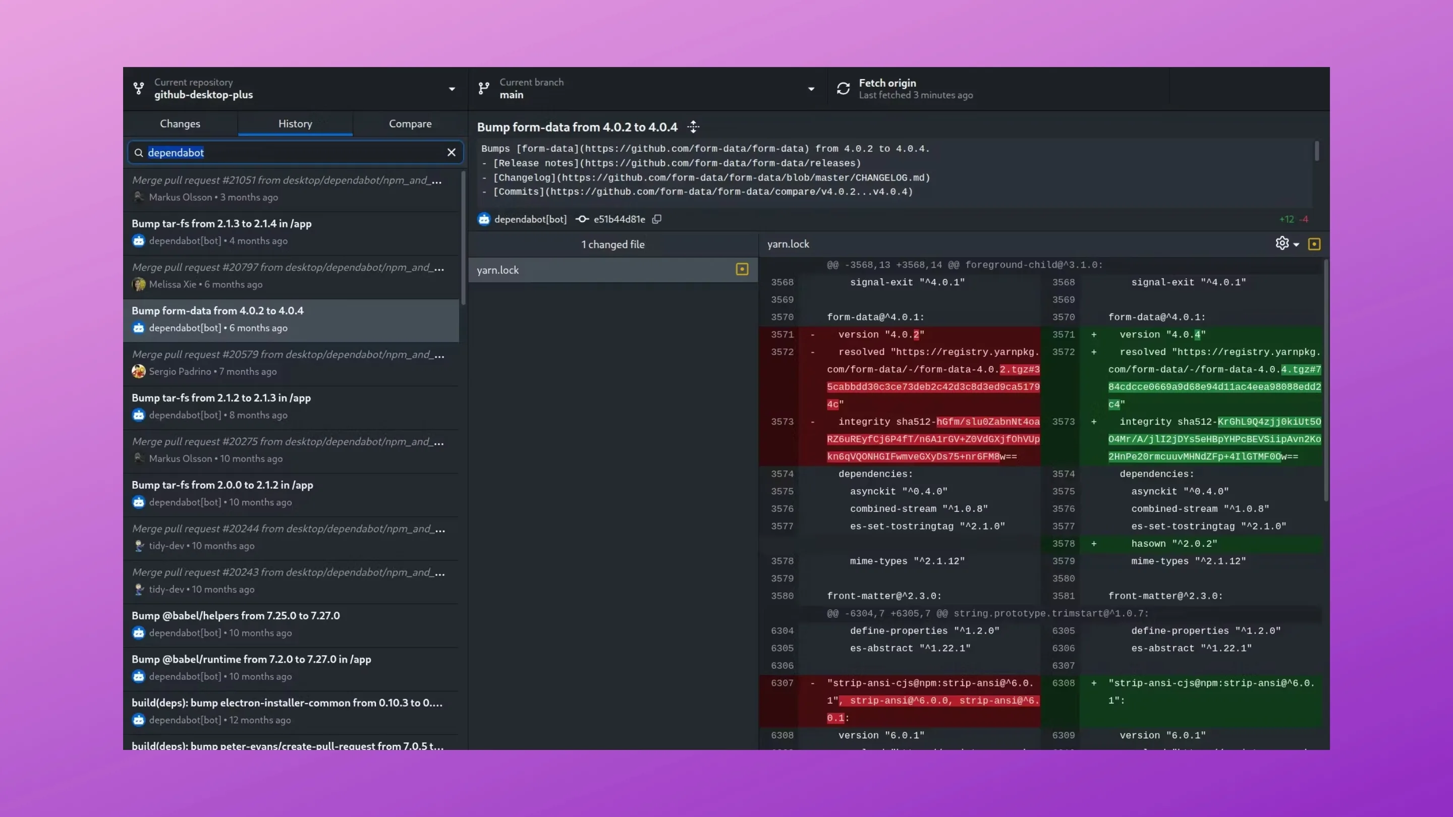 Instale o Desktop Plus, um cliente Git, no Ubuntu, Fedora, Debian e outras distribuições Linux com Flatpak 2 Imagem com a interface do Desktop Plus