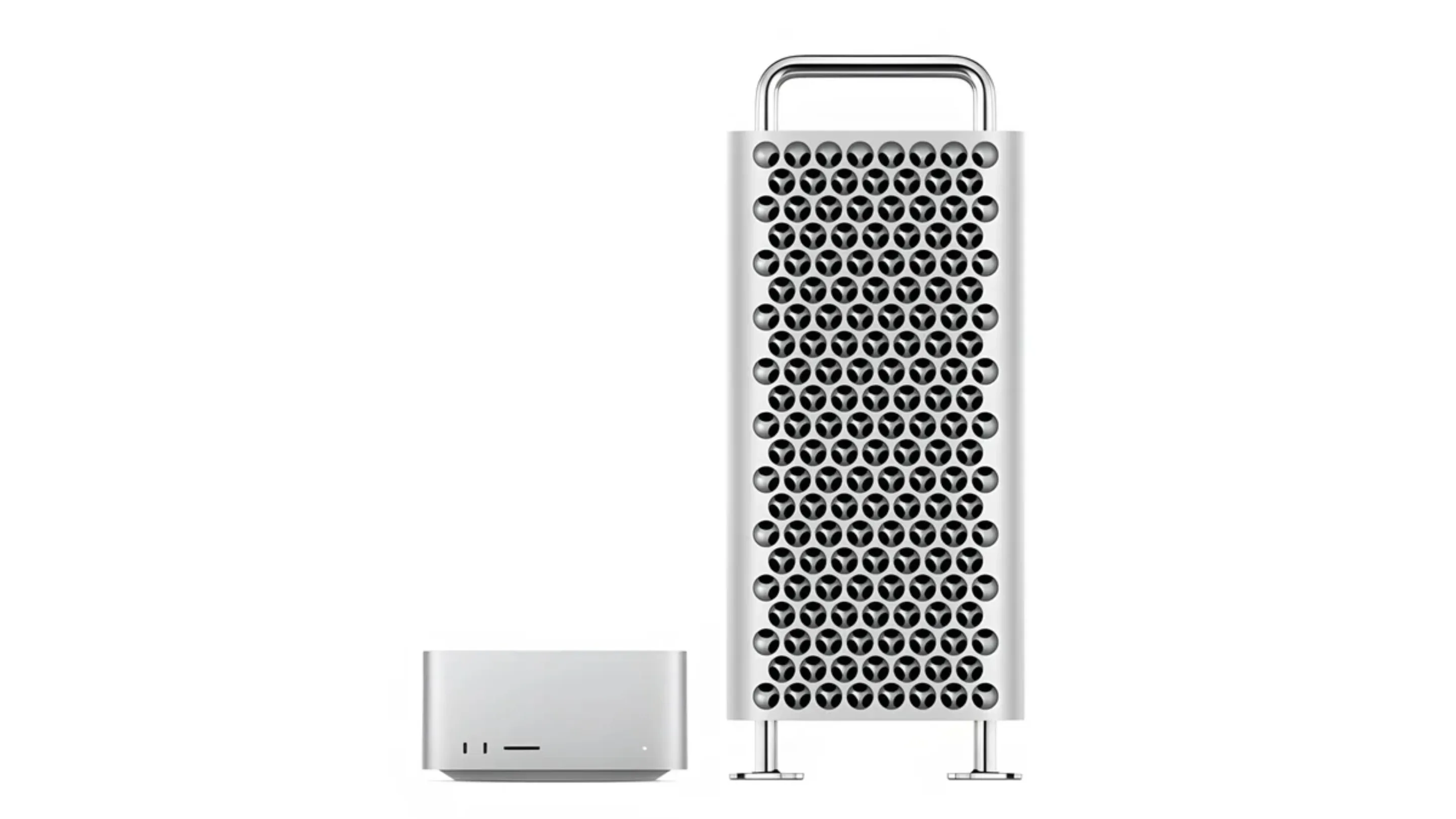 Chip M2 Extreme explica o fim do Mac Pro da Apple 2 O último Mac Pro, mostrado ao lado do Mac Studio que o substituiu.