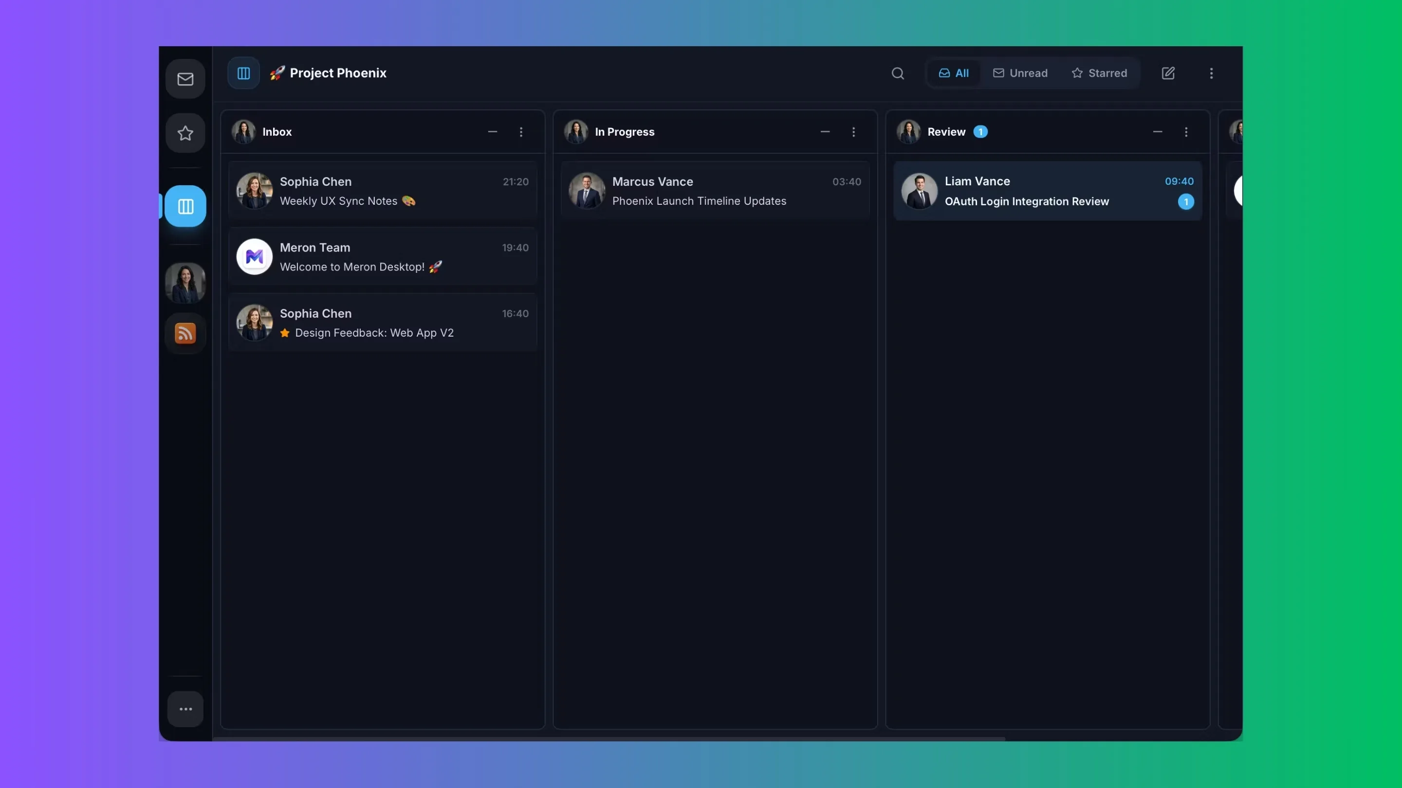 Instale o Meron, um cliente de e-mail, no Ubuntu, Fedora, Debian e outras distribuições Linux com Flatpak 2 Imagem com a interface do Meron