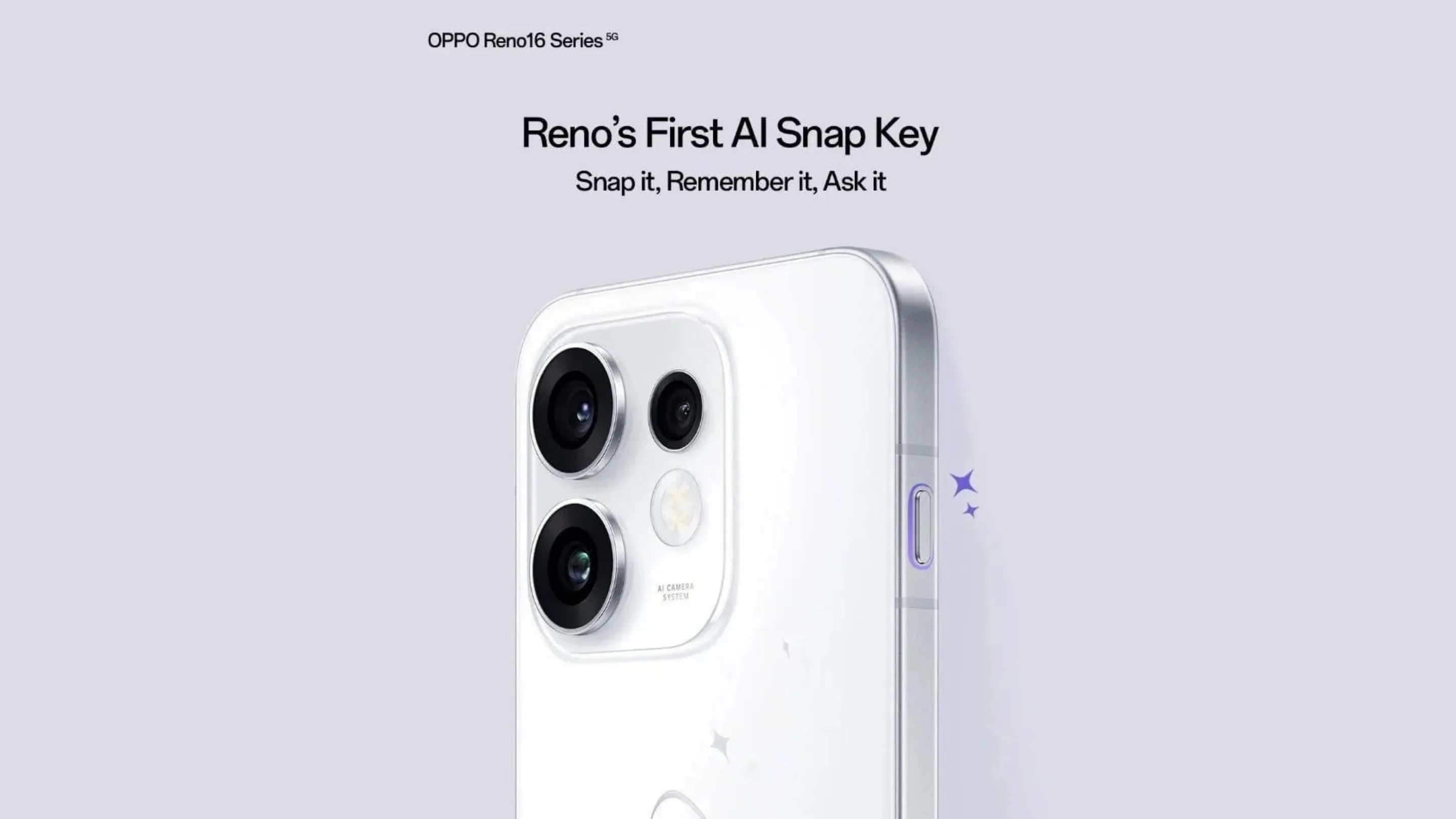Oppo Reno 16 chega com IA integrada e AI Snap Key