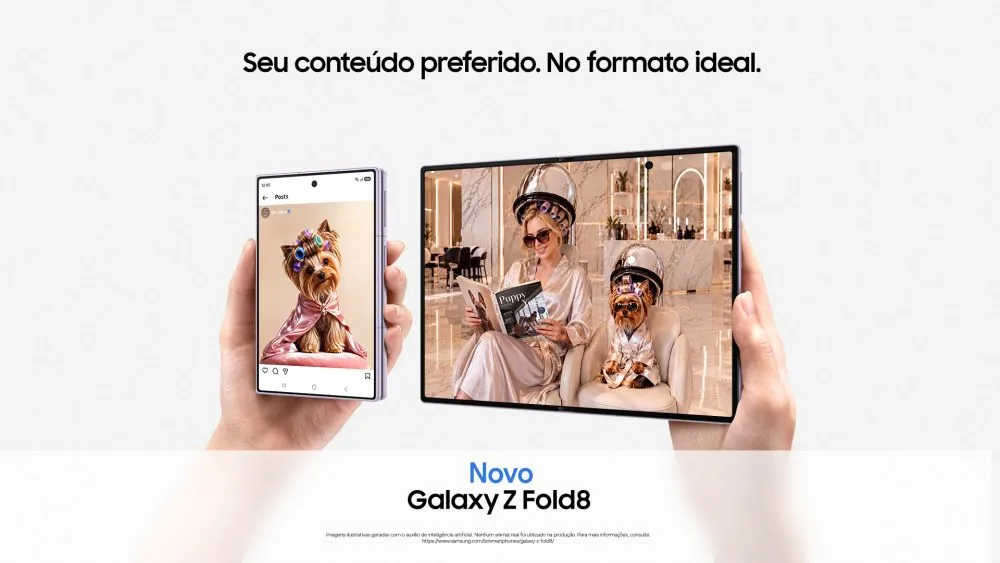Samsung lança Galaxy Z Fold8, Fold8 Ultra e Z Flip8 no Brasil; preços chegam a R$ 19.399