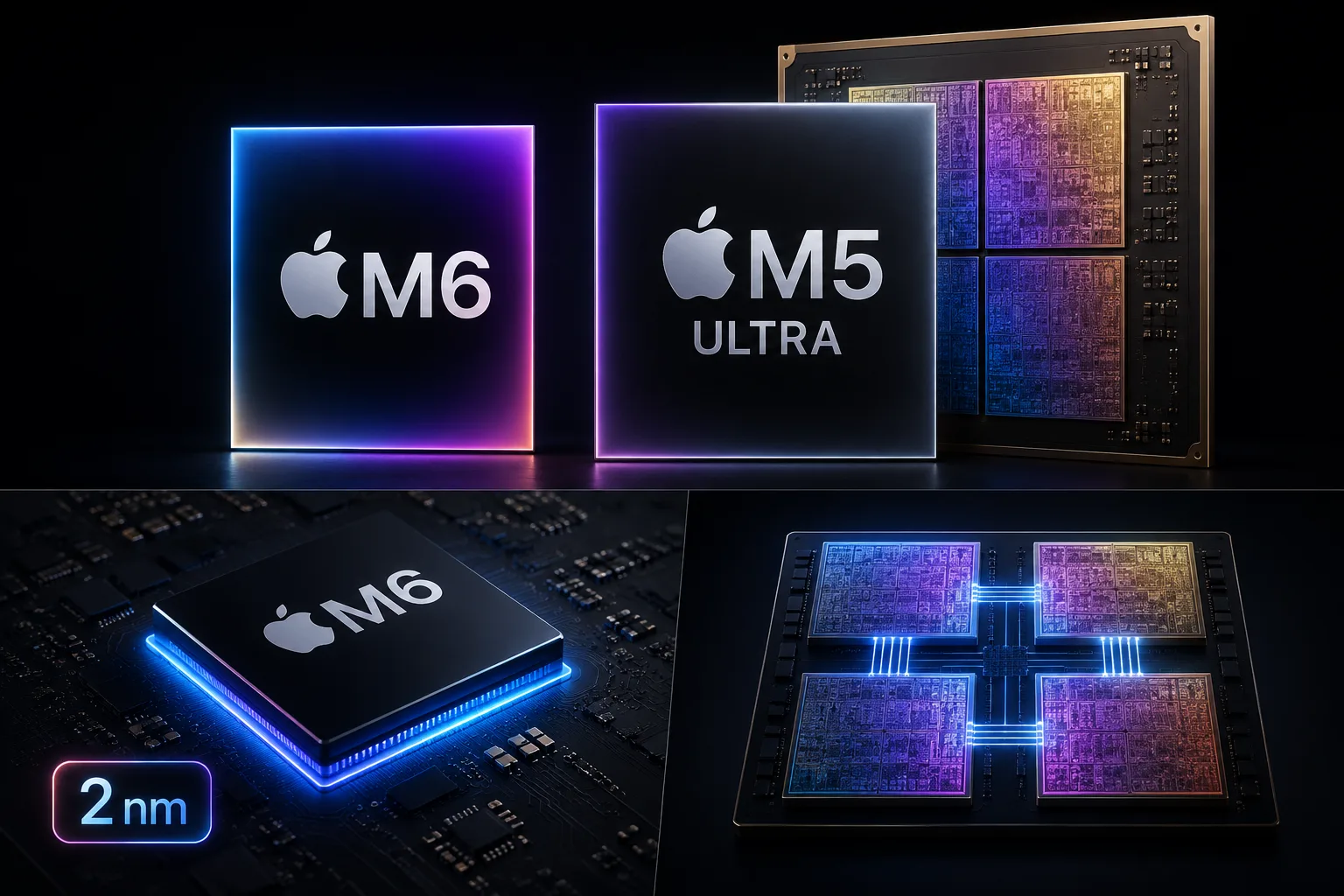 Apple anuncia chip M6 de 2 nm e poderoso M5 Ultra com arquitetura quad-die