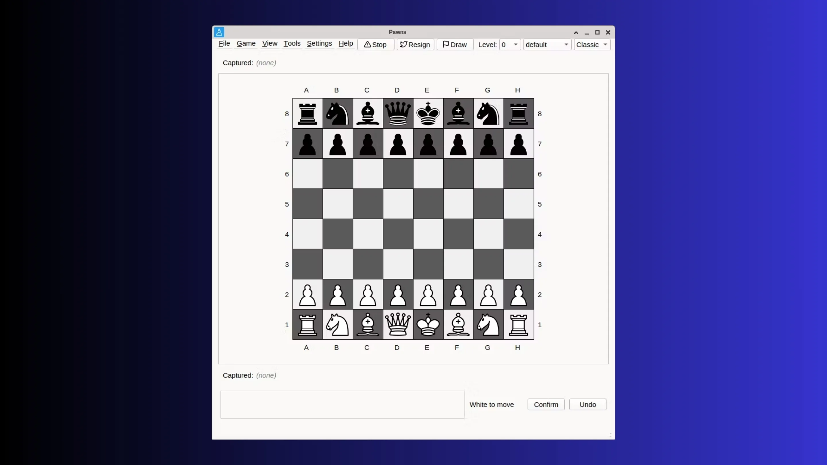 Instale o Pawns, um app de xadrez, no Ubuntu, Fedora, Debian e outras distribuições Linux com Flatpak 2 Imagem com a interface do Pawns