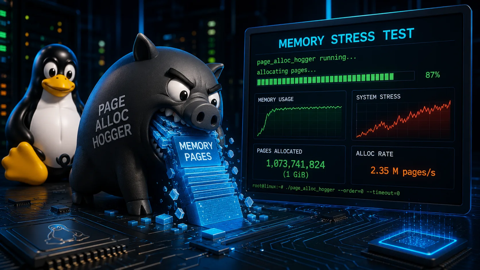 Proposta “Page Alloc Hogger” promete facilitar testes de estresse de memória no kernel Linux
