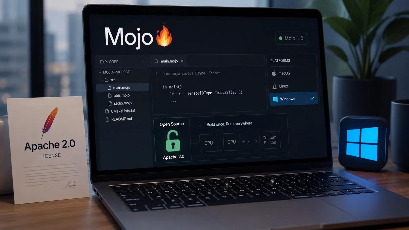 Mojo 1.0 vira 100% open source sob licença Apache 2.0 e anuncia suporte nativo ao Windows 2 r1Sjz9zn mojo open source windows modular cloud 1