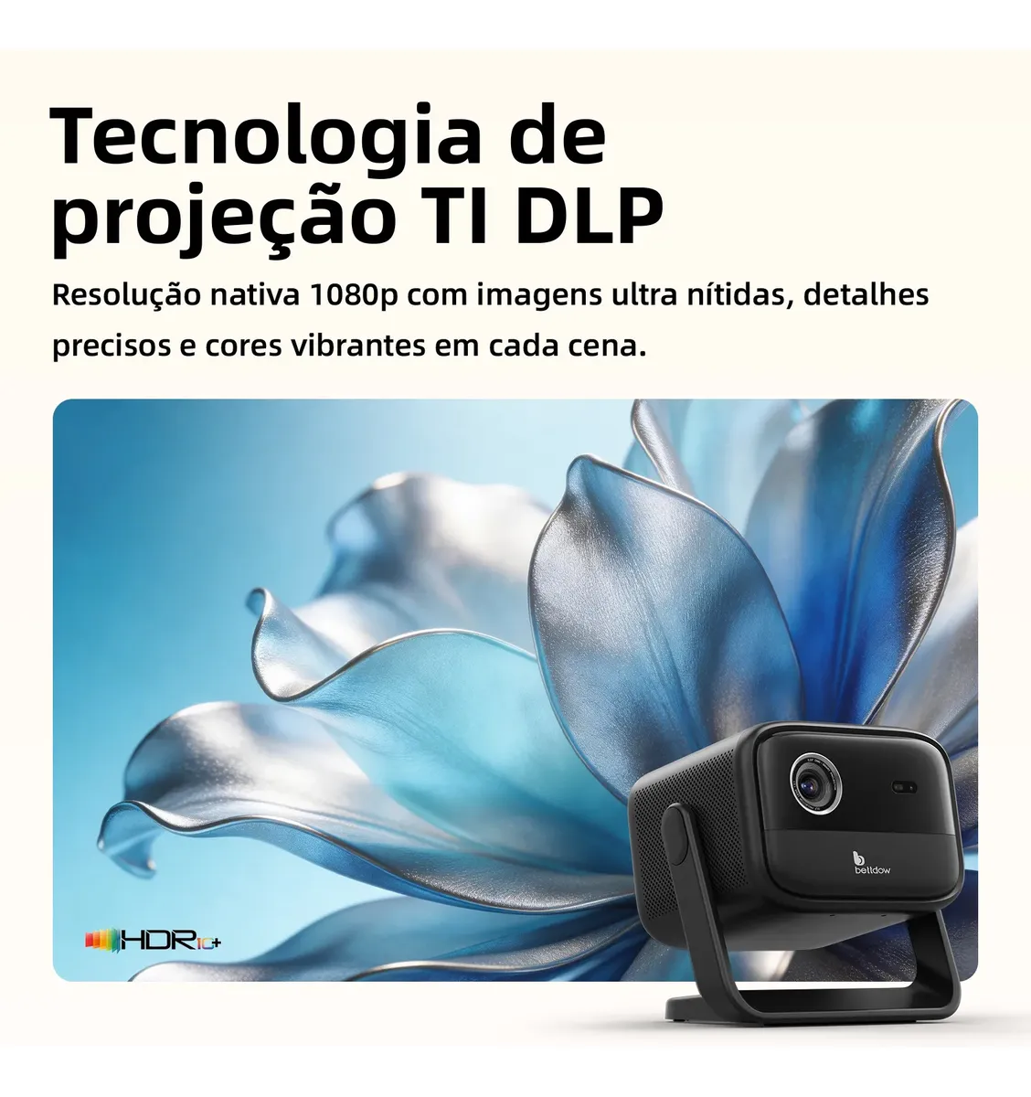 Bettdow AC1095: o projetor portátil que une som de cinema, automação inteligente e Google TV 4 sPGHUvdD d nq np 2x 854132 mlb110824183839 042026 f projetor 2k verdade dlp 800ansi googletv nfc bateria usbc