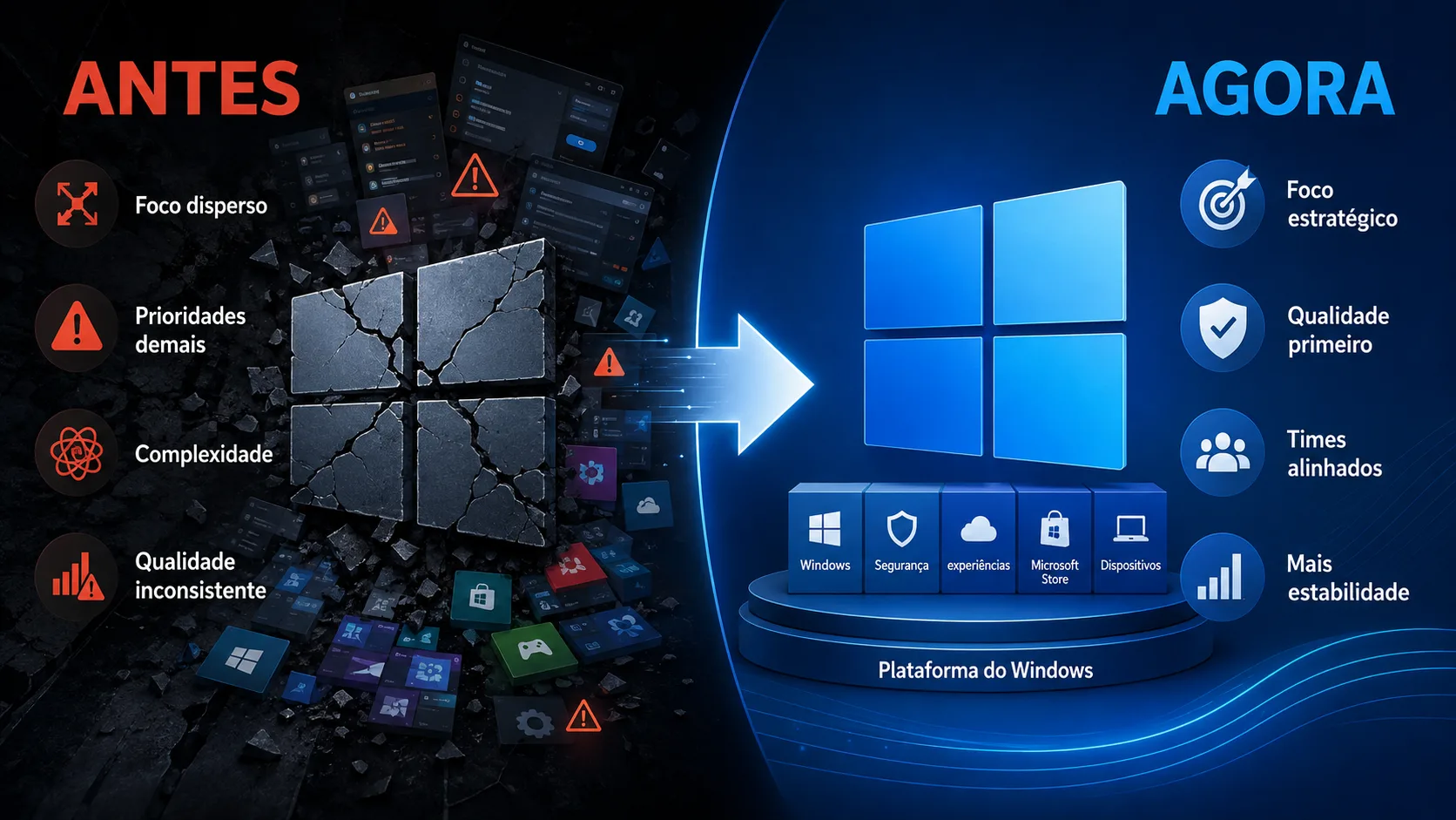Após perda de foco estratégico, Microsoft reestrutura divisão do Windows para priorizar qualidade 2 yTXVaxGd microsoft reestrutura divisao windows qualidade 1