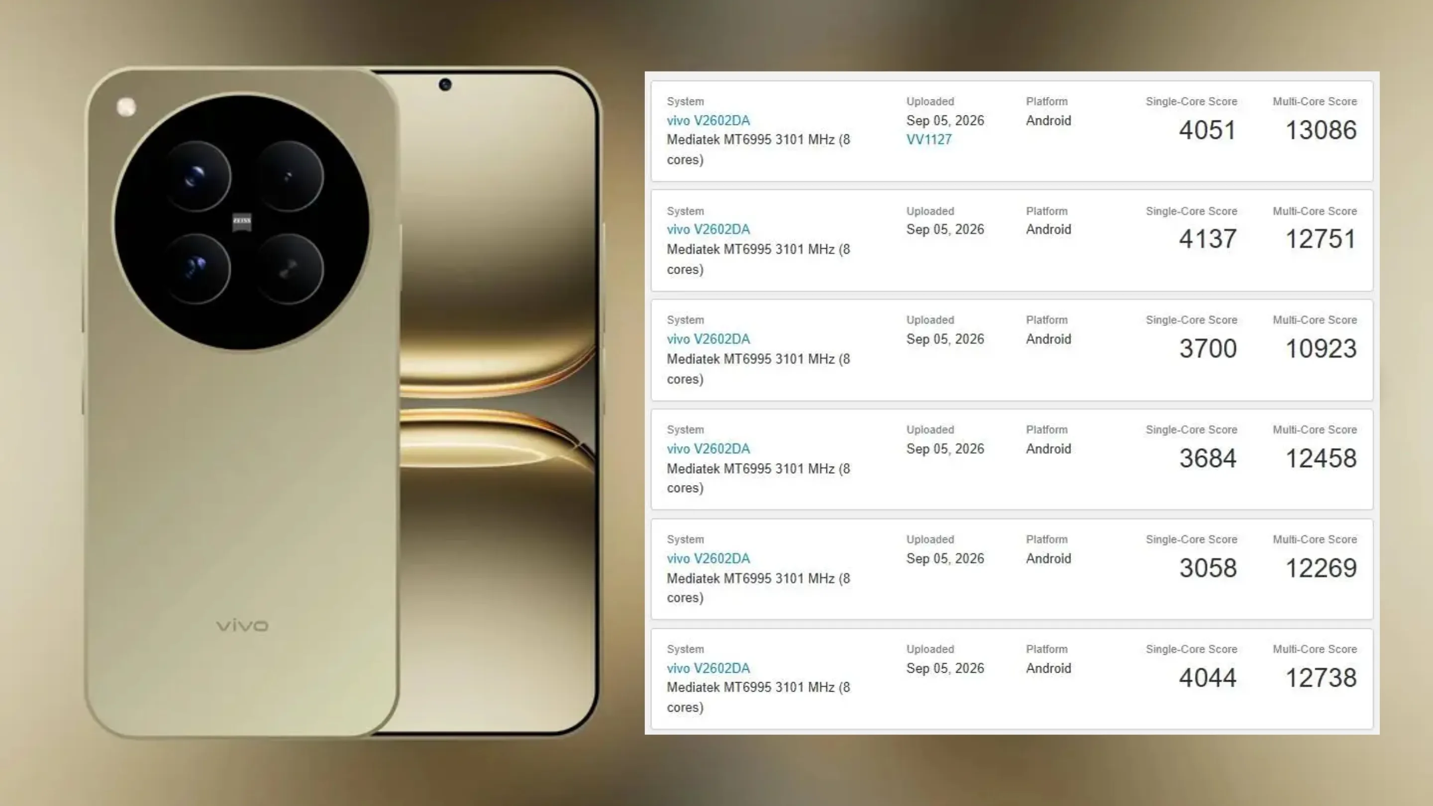 7qycIszI vivo x500 pro max geekbench dimensity 9600 2