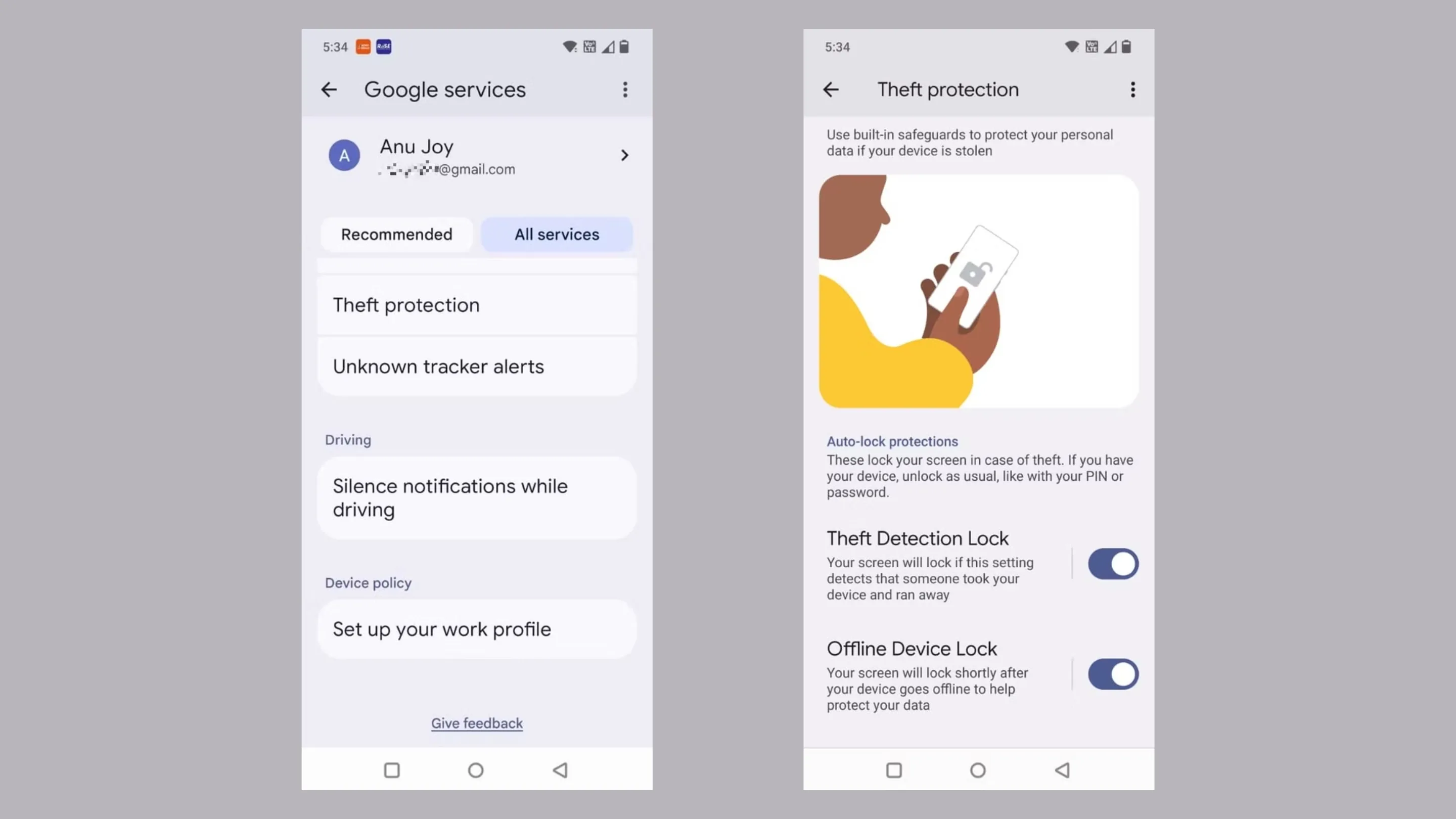 CHPn3NMm de privacidade no android