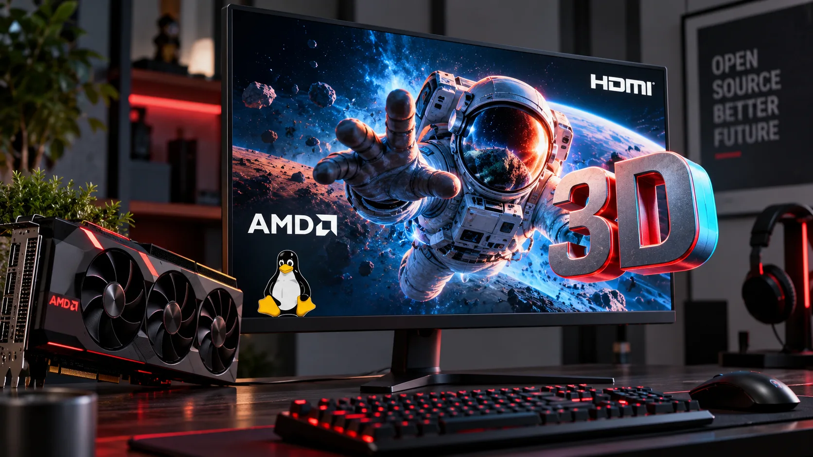 Patches propõem suporte a 3D no HDMI para placas de vídeo AMD no Linux 2 GjJKk6Pn hdmi 3d gpus amd linux 1