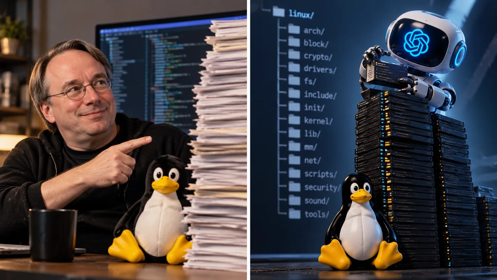Kernel Linux 7.3-rc2 Tem Tamanho Inesperado e Linus Torvalds Brinca: ‘A Culpa é da IA’