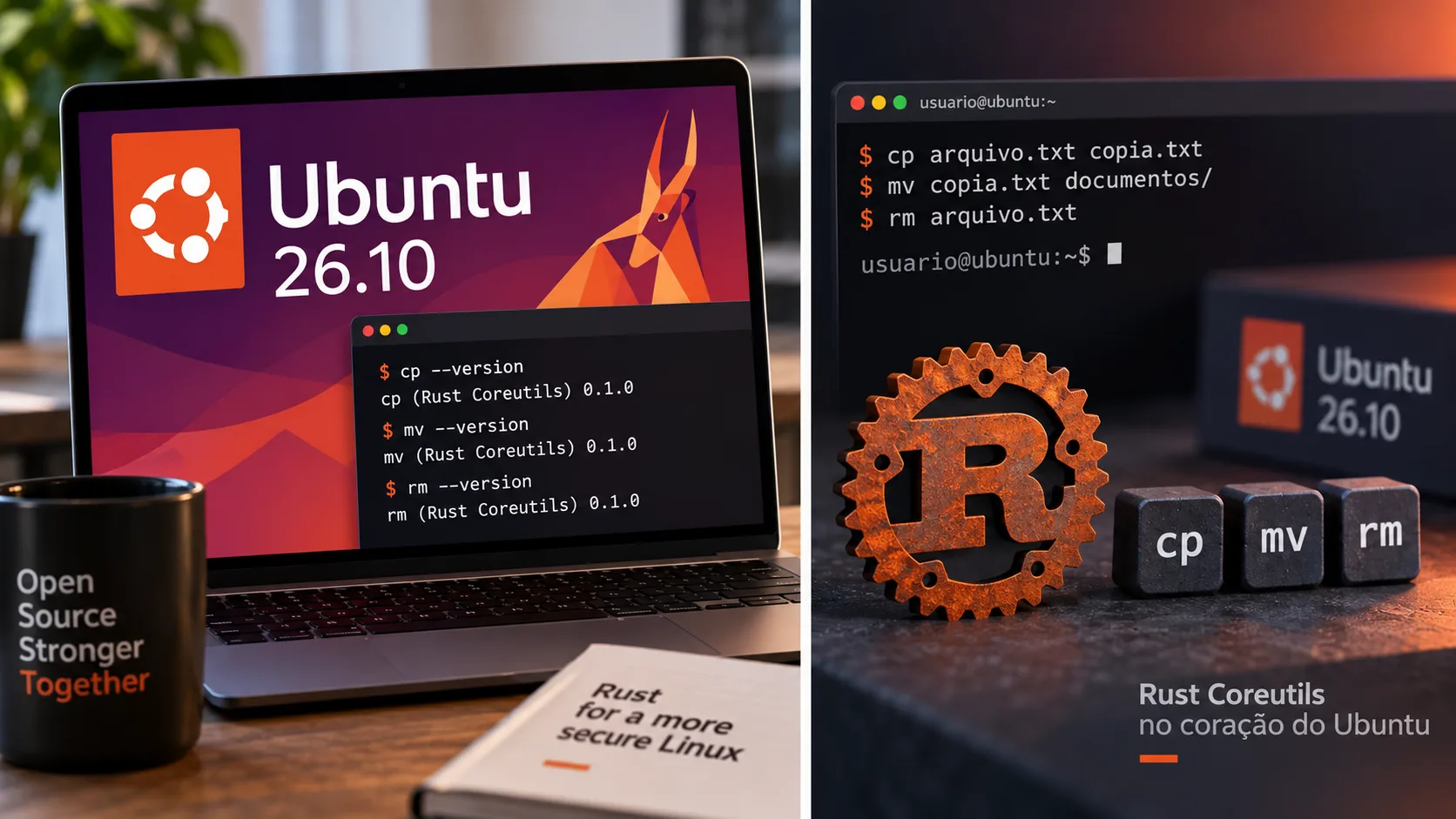 Ubuntu 26.10 conclui transição para Rust Coreutils e substitui versões GNU de cp, mv e rm 2 MfQcApfZ 26 10 transicao rust coreutils 1