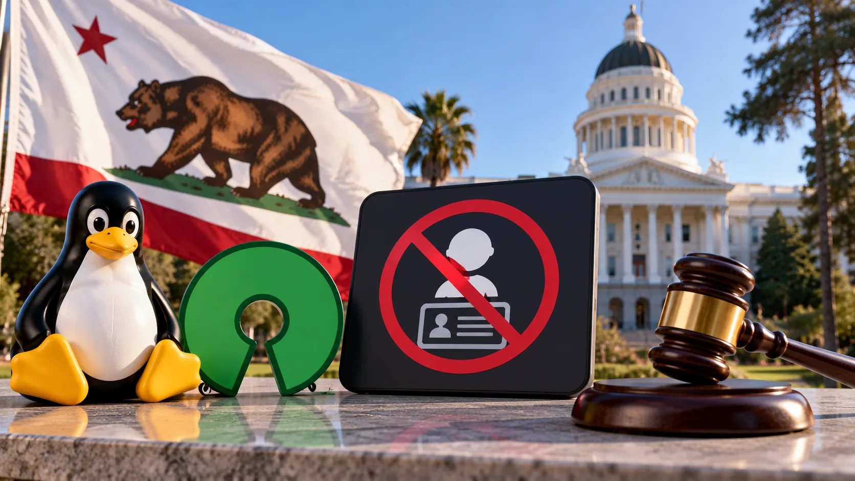 Califórnia isenta Linux e softwares de código aberto de lei de verificação de idade