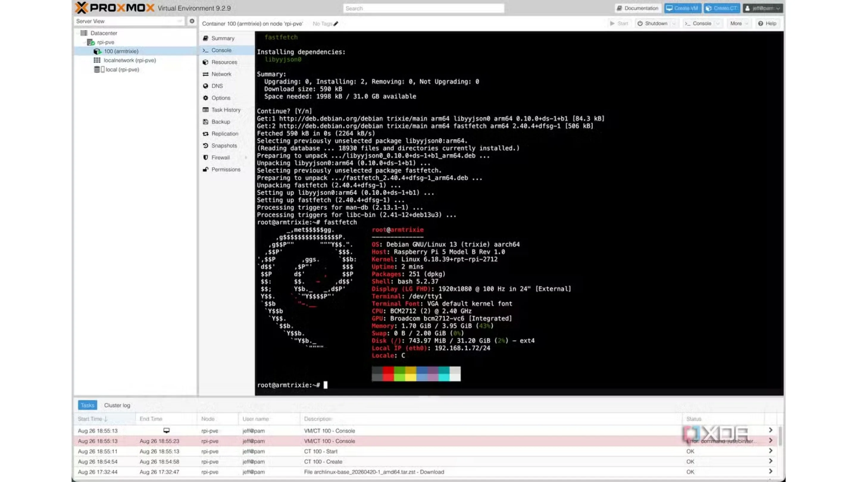 Proxmox no Raspberry Pi: Como Rodar a Versão Arm64 VE 9.2 2 WPczGxhG no raspberry pi arm64