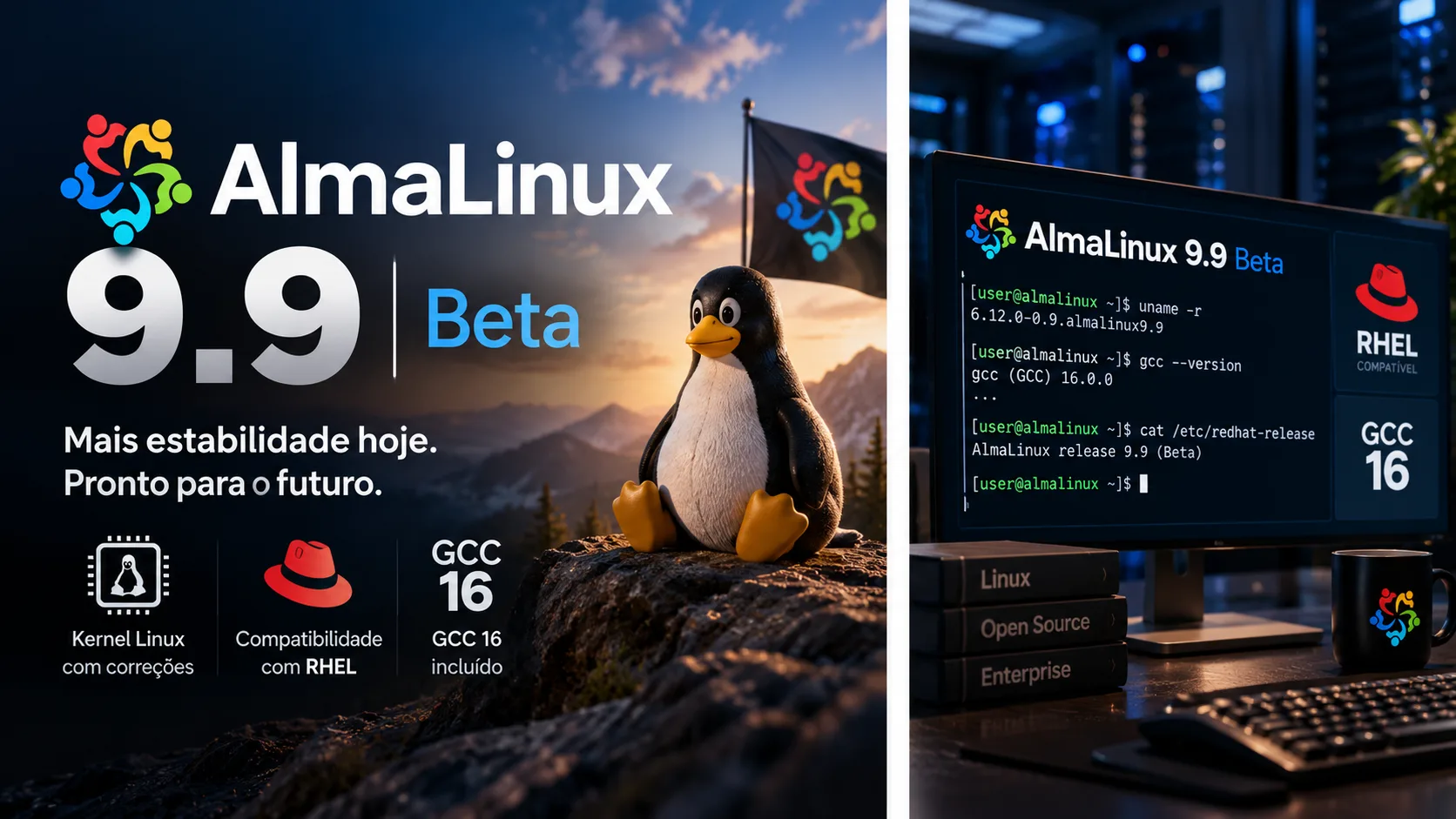 AlmaLinux 9.9 Beta antecipa RHEL com correção no Kernel Linux e traz GCC 16 2 ZpD2iMnw almalinux 9 9 beta novidades 1