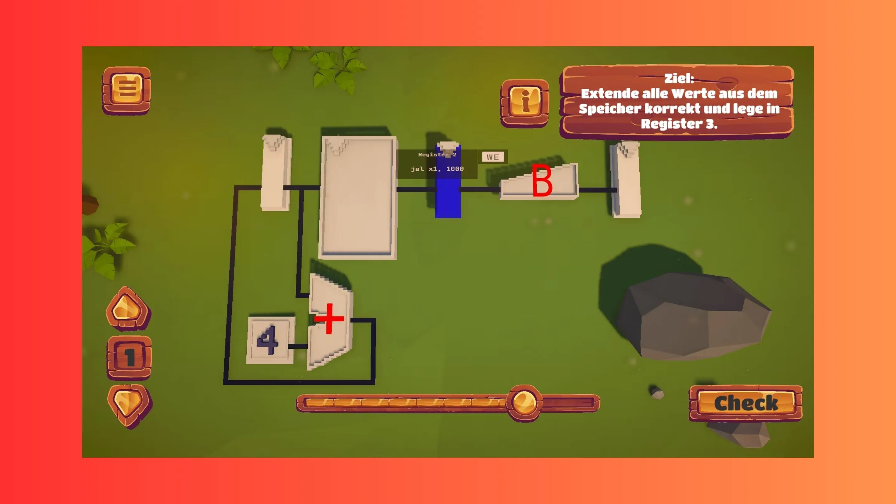 Instale o RISC-V Adventure, um jogo multinível, no Ubuntu, Fedora, Debian e outras distribuições Linux com Flatpak 2 Imagem com a interface do RISC-V Adventure