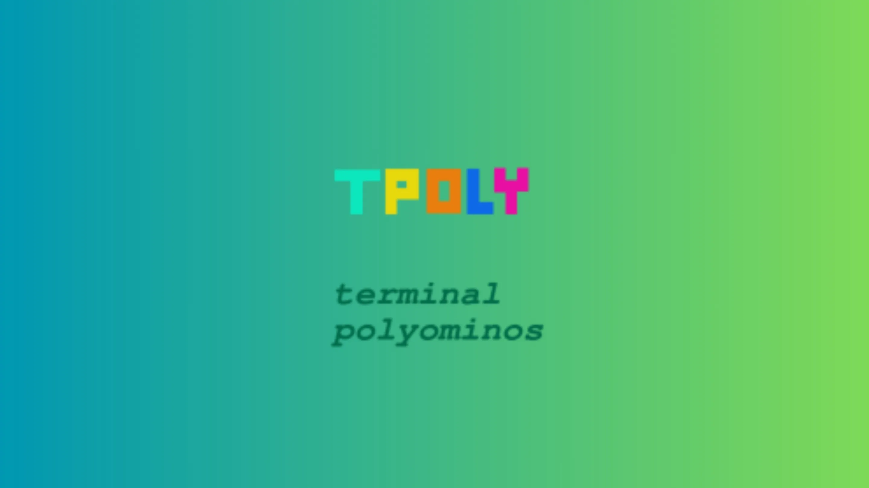 Imagem com a logomarca do terminalpolyominos